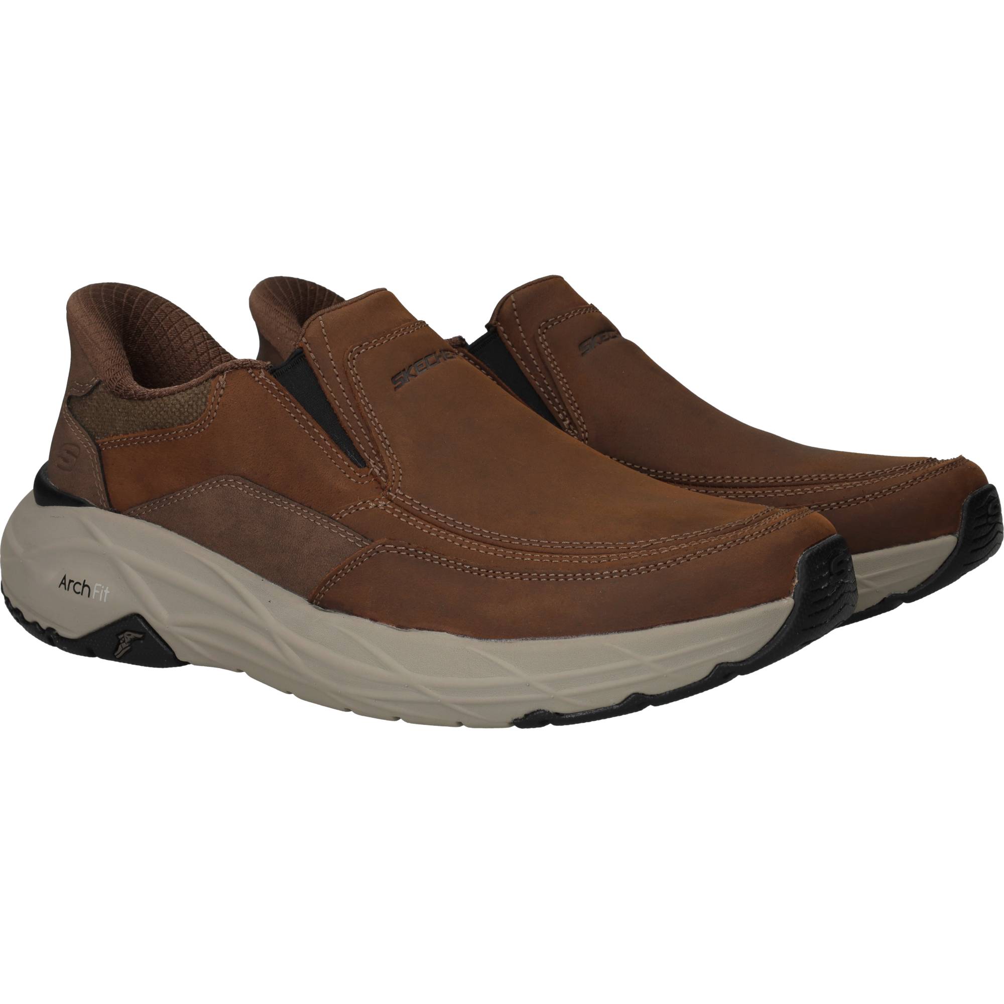 Skechers Slip-Ins Arch Fit Maverick Instappers Heren Bruin, instapper voor heren – foto 2