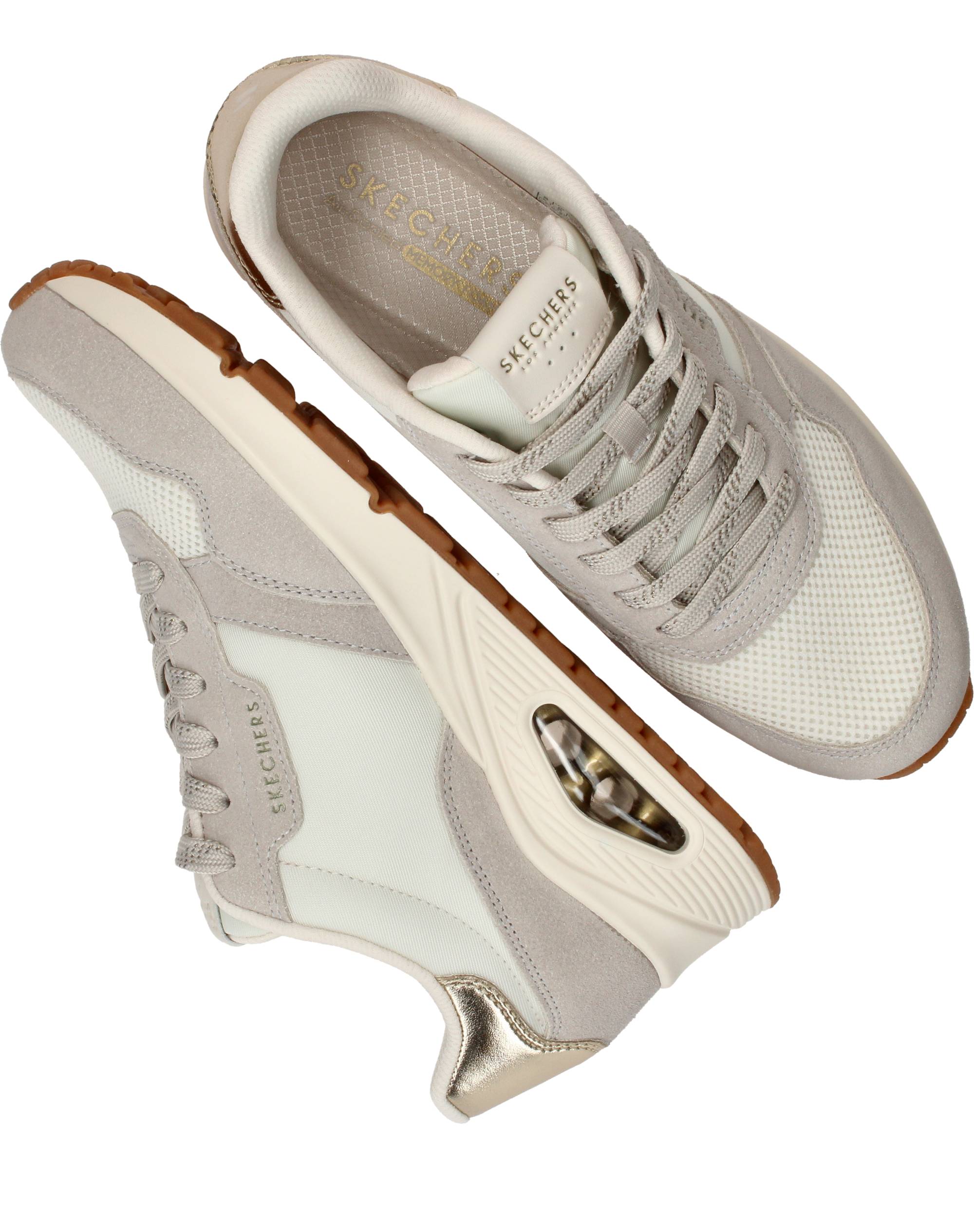Skechers Uno Sneakers Dames Beige, sneaker voor dames – foto 4