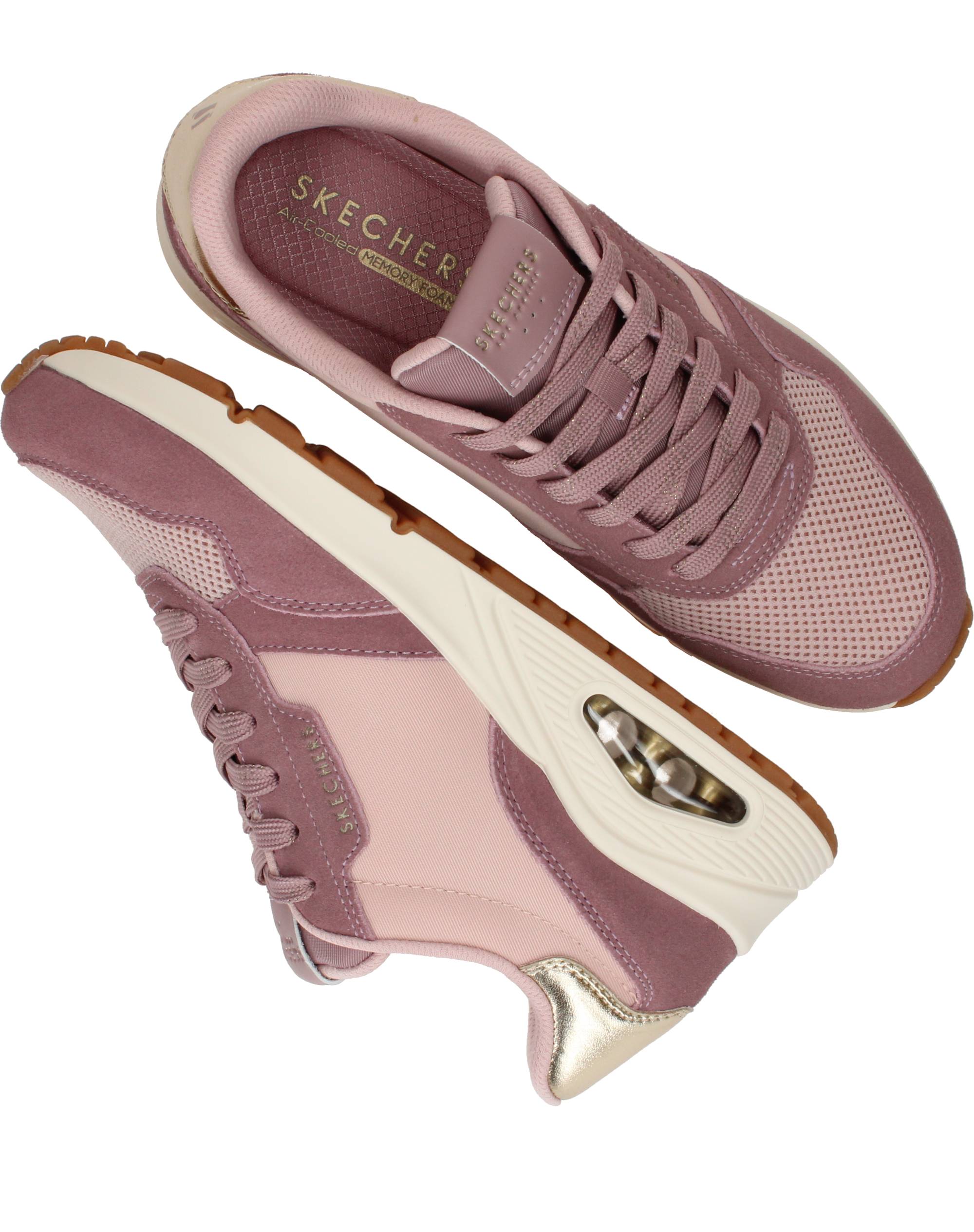 Skechers Uno Sneakers Dames Roze, sneaker voor dames – foto 4