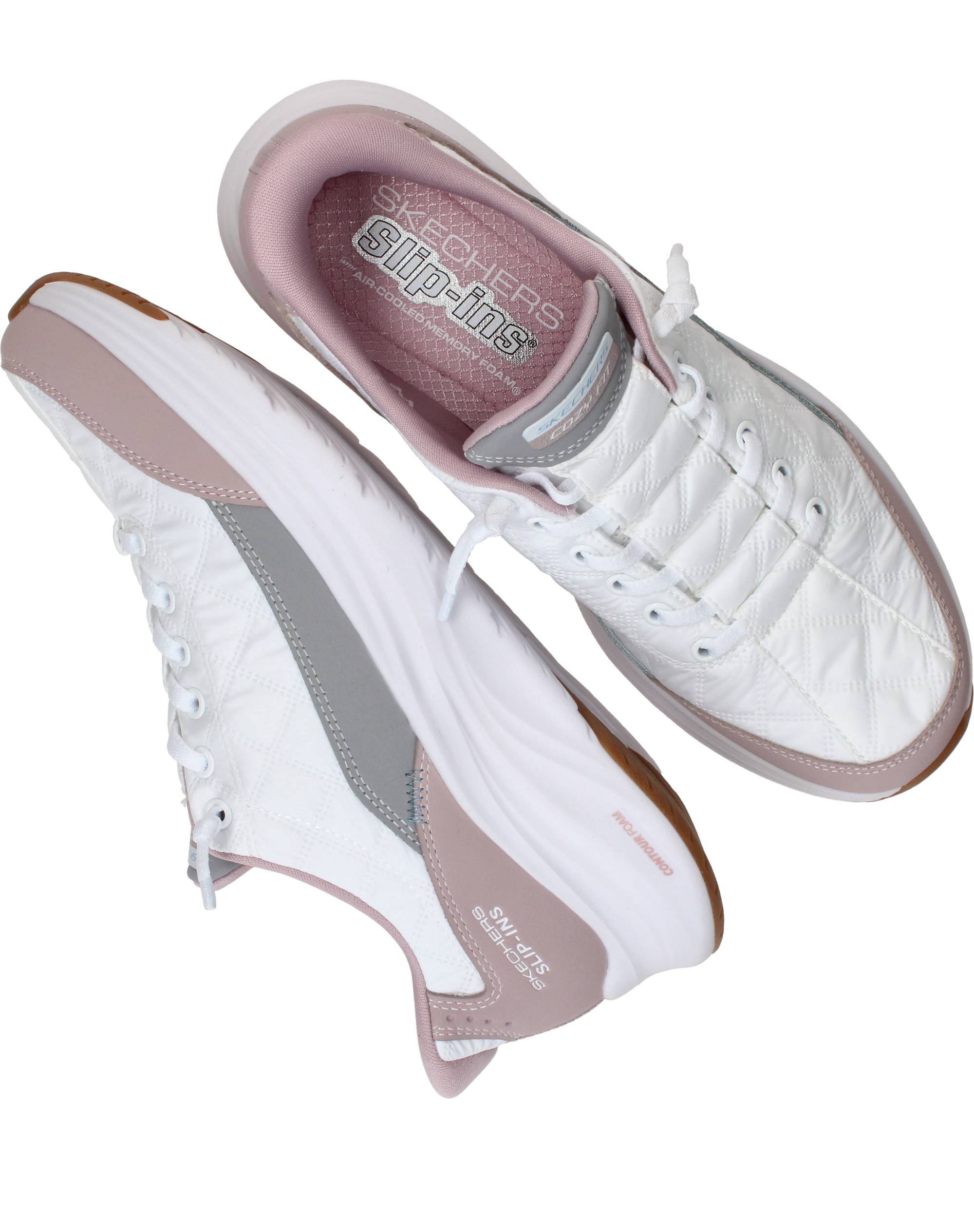 Skechers Slip-Ins Contour Foam Cozy Fit Sneakers Dames Roze, sneaker voor dames – foto 4