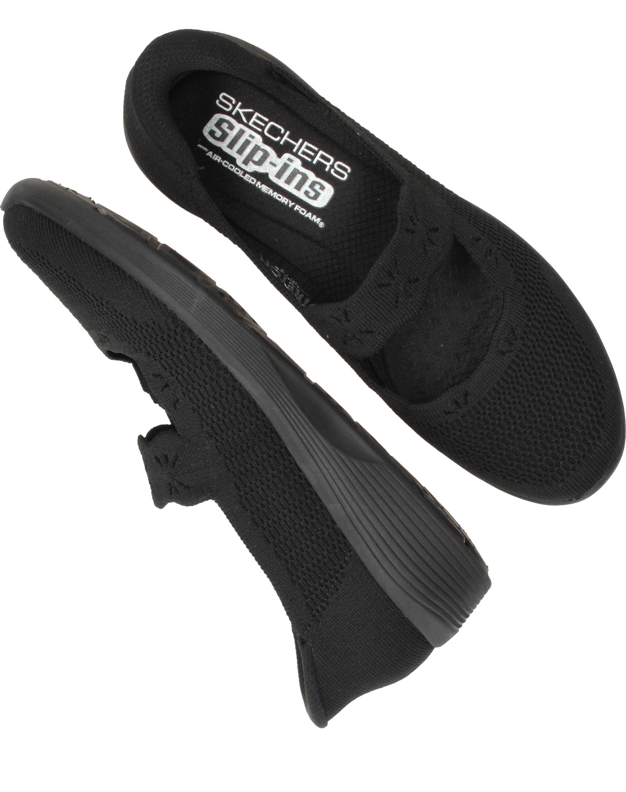 Skechers Arya Slip-Ins Ballerina's Dames Zwart, ballerina voor dames – foto 4