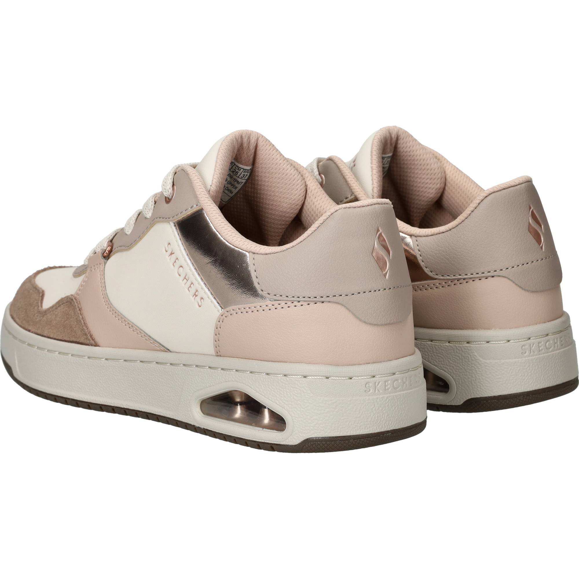 Skechers Uno CTL Subtle Shimmer Sneakers Dames Taupe, sneaker voor dames – foto 3