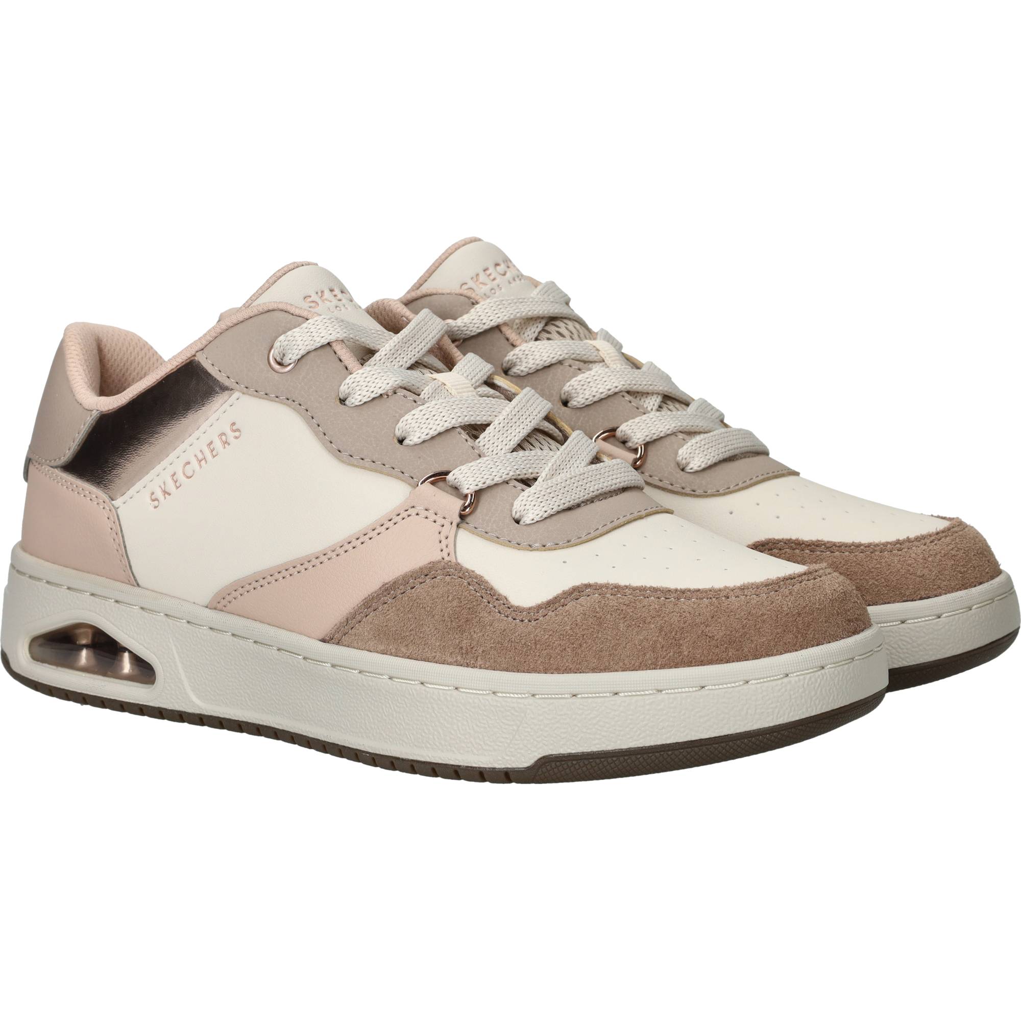 Skechers Uno CTL Subtle Shimmer Sneakers Dames Taupe, sneaker voor dames – foto 2