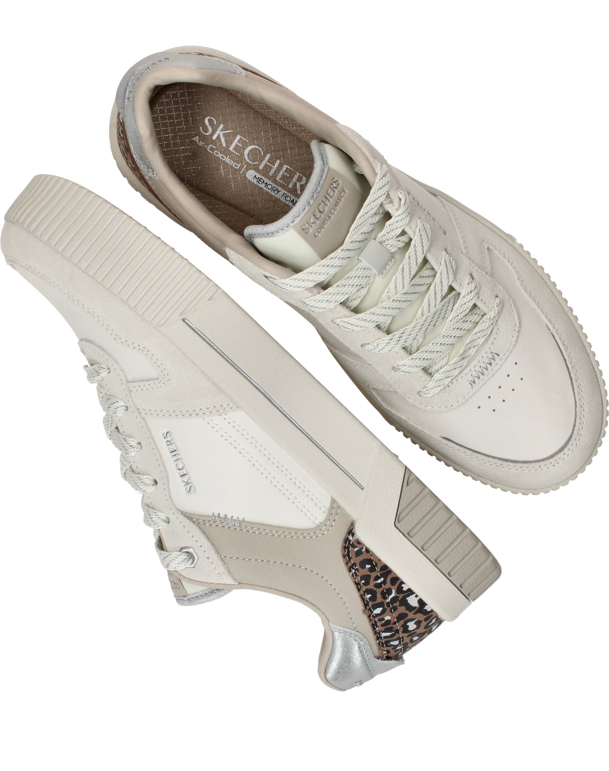 Skechers Jade Lustrous Luxury Sneakers Dames Wit, sneaker voor dames – foto 4