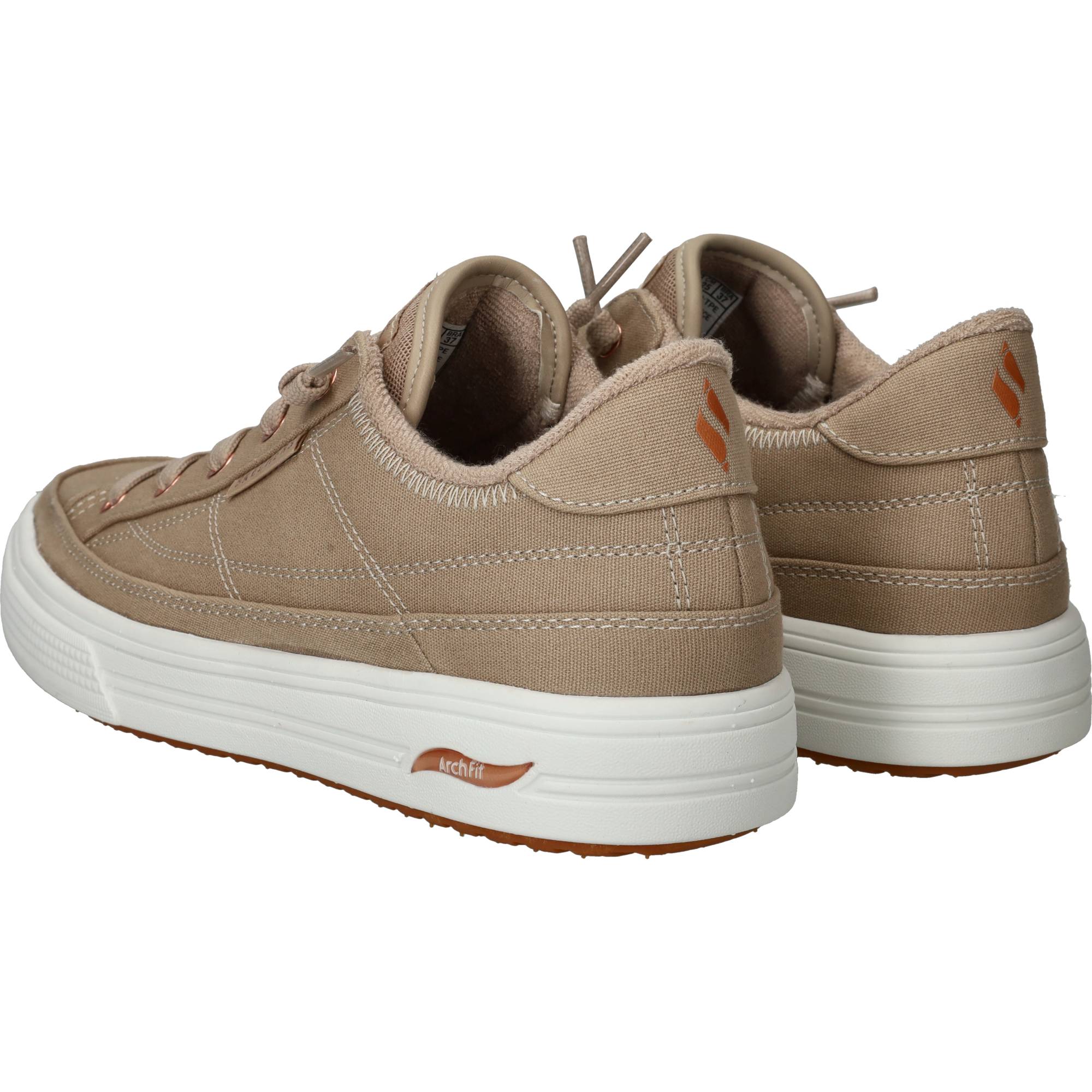 Skechers Arch Fit Arcade Meet Ya There Sneakers Dames Taupe, sneaker voor dames – foto 3