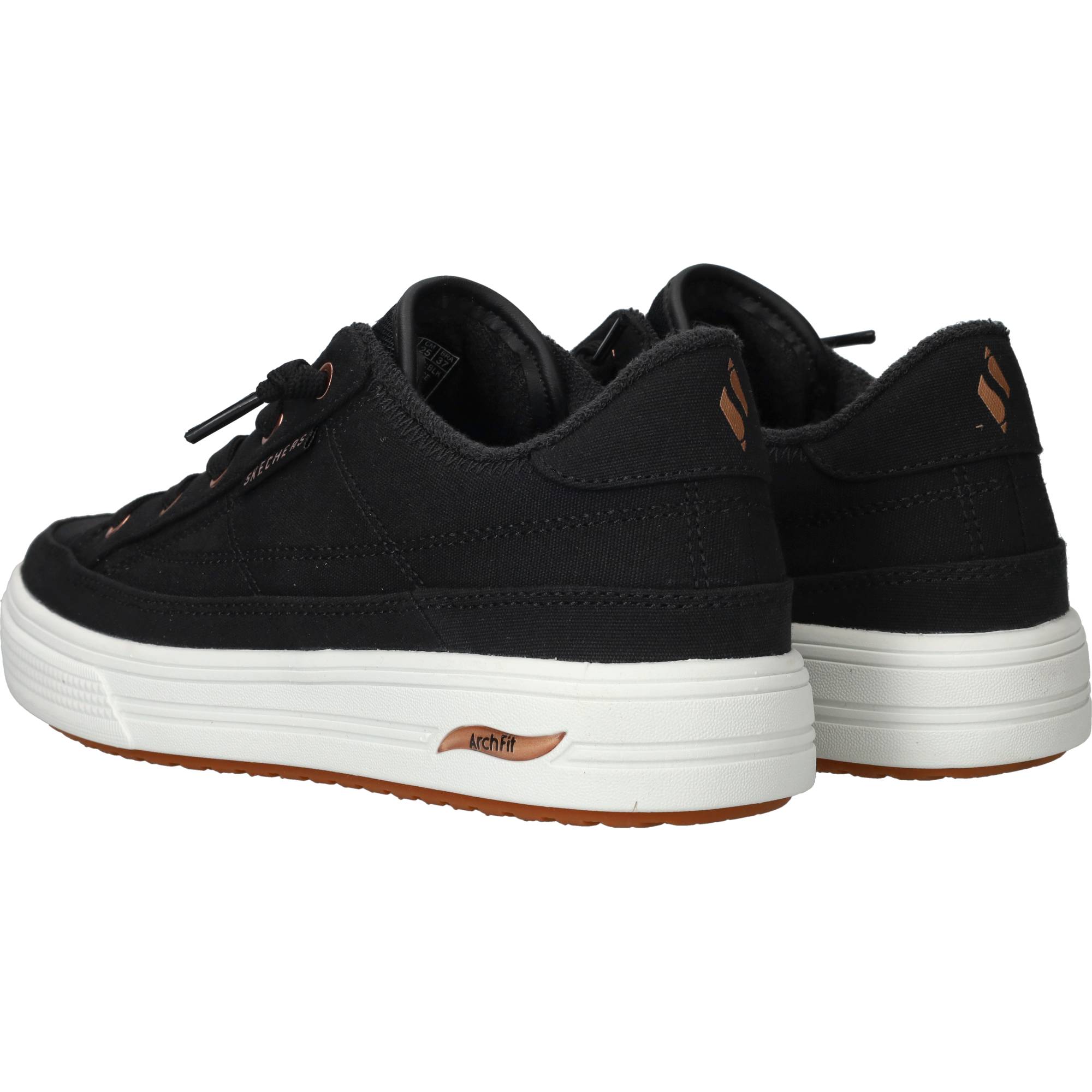 Skechers Arch Fit Arcade Meet Ya There Sneakers Dames Zwart, sneaker voor dames – foto 3