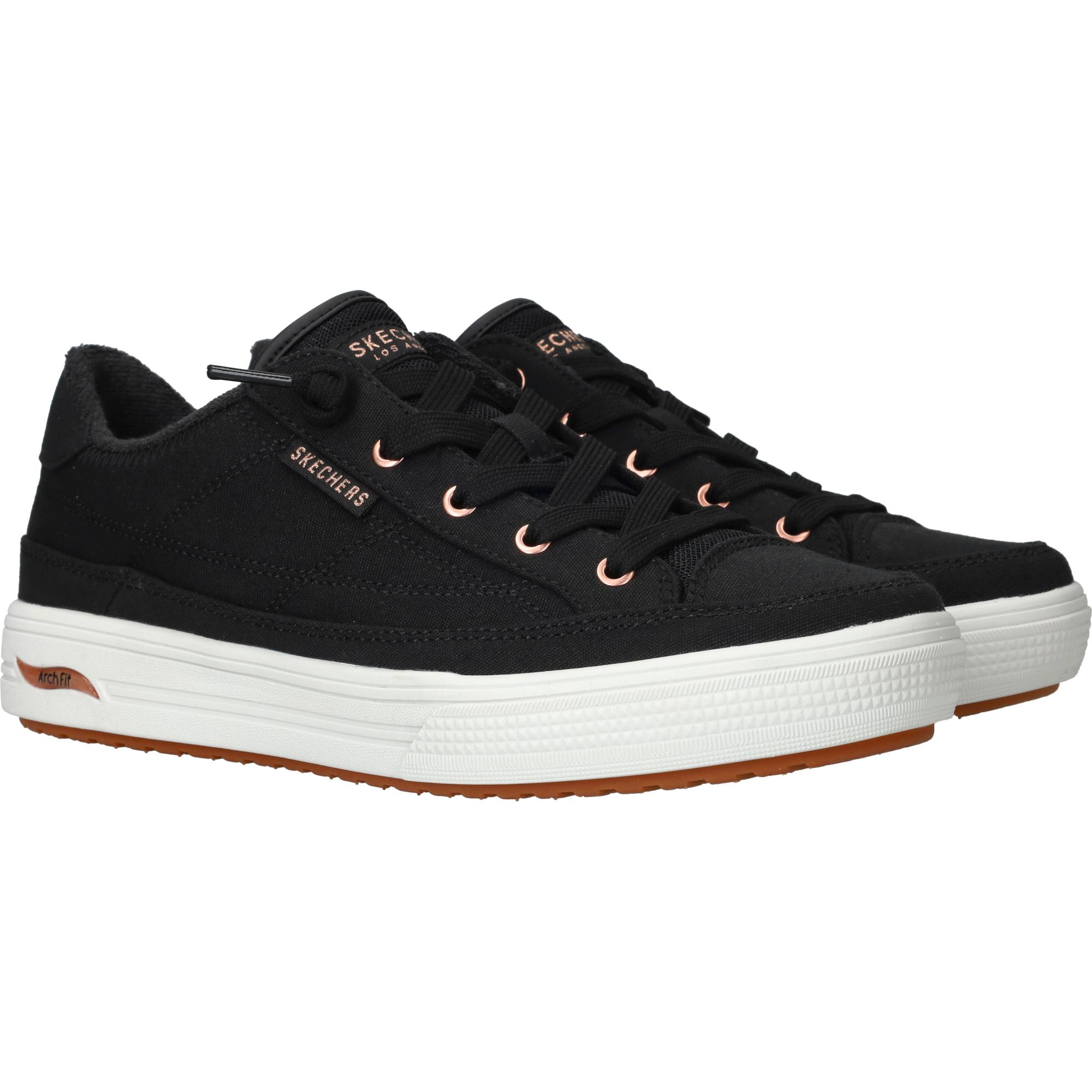 Skechers Arch Fit Arcade Meet Ya There Sneakers Dames Zwart, sneaker voor dames – foto 2