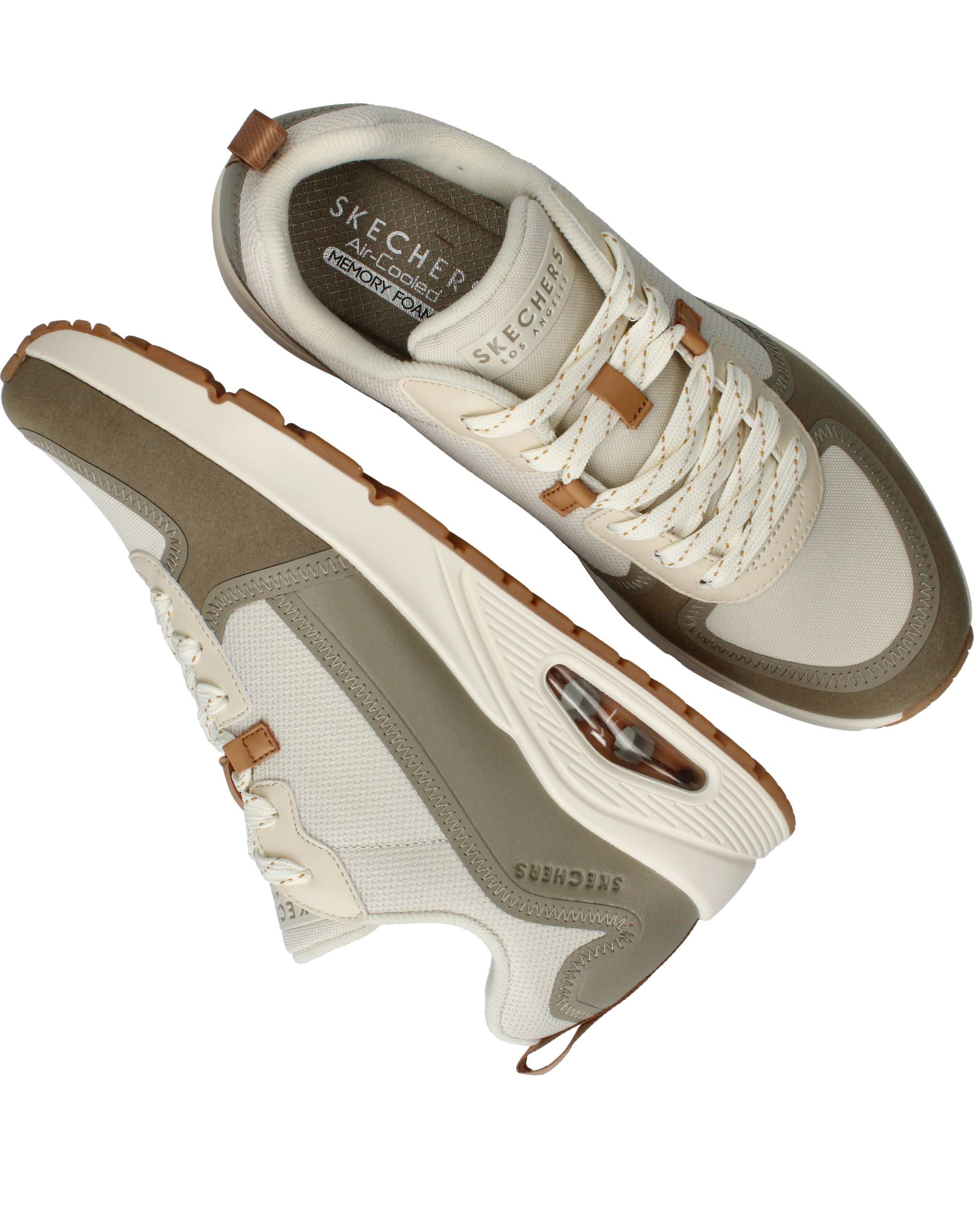 Skechers Uno Layover Sneakers Heren Groen, sneaker voor heren – foto 4