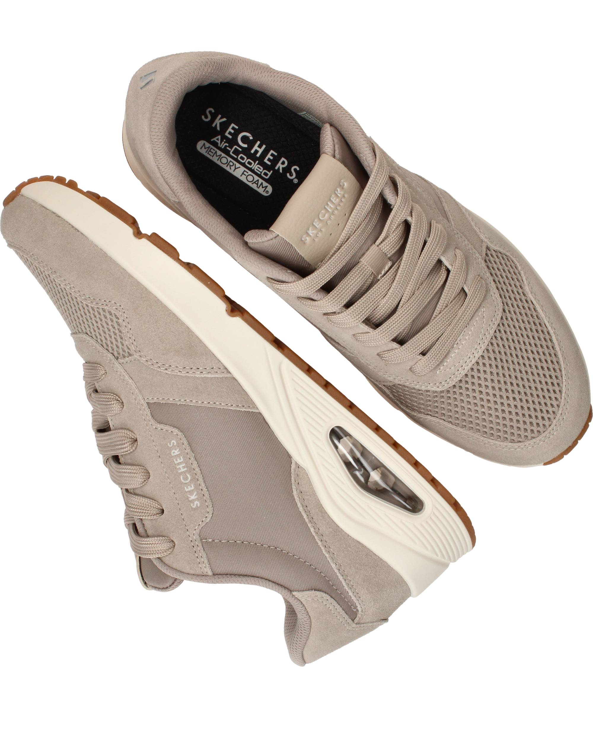 Skechers Uno Vintage Air Sneakers Heren Taupe, sneaker voor heren – foto 4