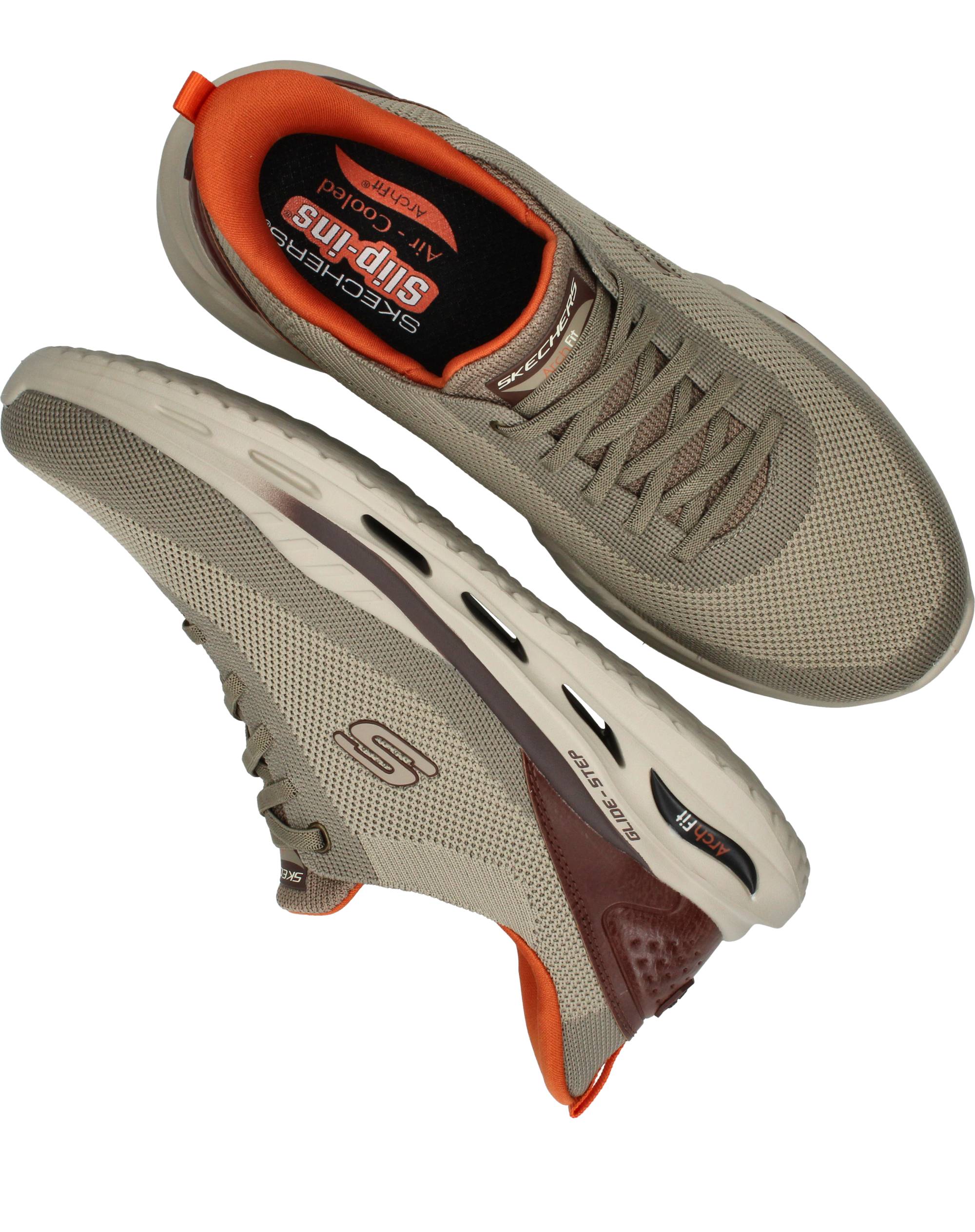 Skechers Slip-Ins Arch Fit Orvan Kincade Instappers Heren Taupe, instapper voor heren – foto 4