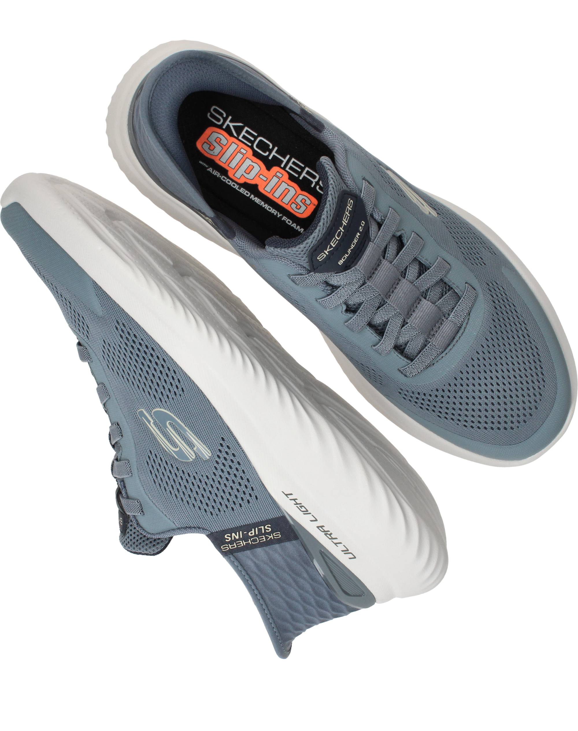 Skechers Slip-Ins Bounder 2.0 Instappers Heren Blauw, instapper voor heren – foto 4