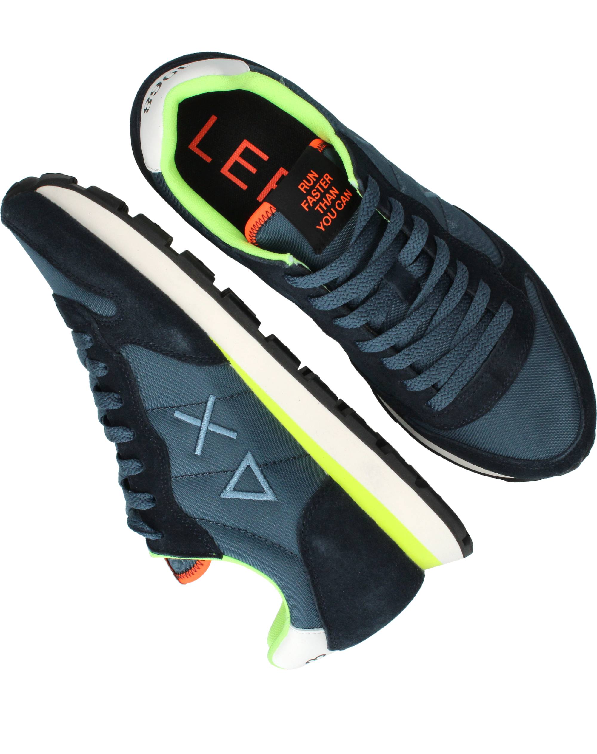 SUN68 Tom Fluo Sneakers Heren Blauw, sneaker voor heren – foto 4