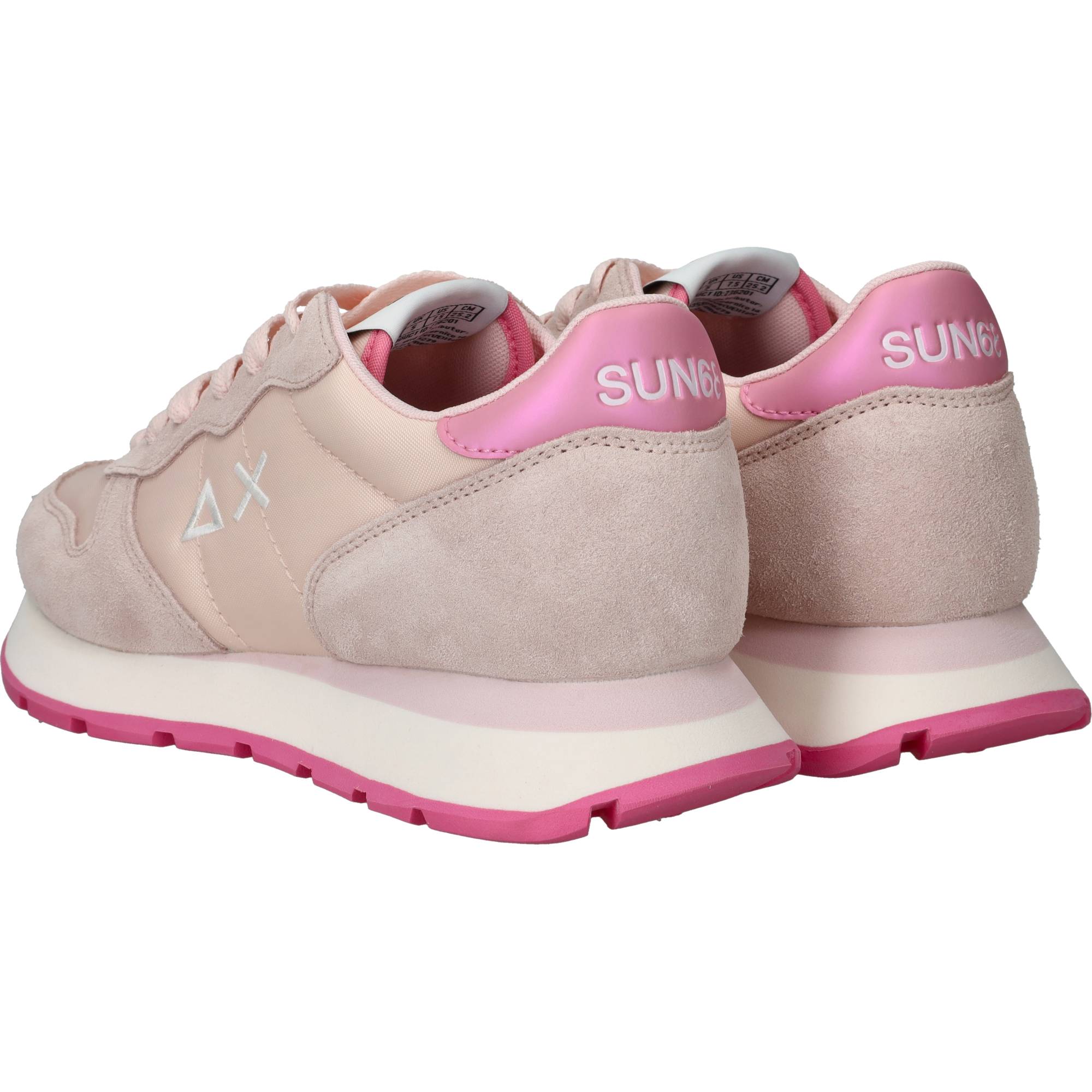 Sun 68 Ally Solid Nylon Sneakers Dames Roze, sneaker voor dames – foto 3