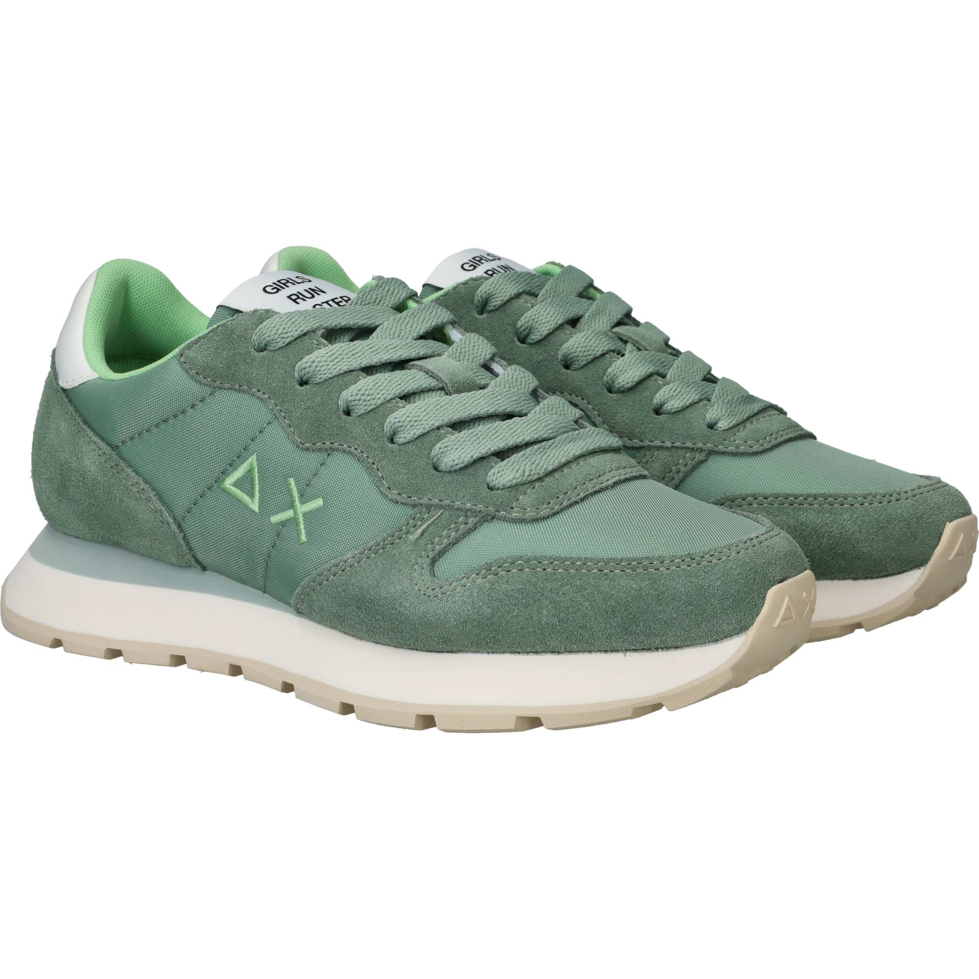 Sun 68 Ally Solid Nylon Sneakers Dames Groen, sneaker voor dames – foto 2