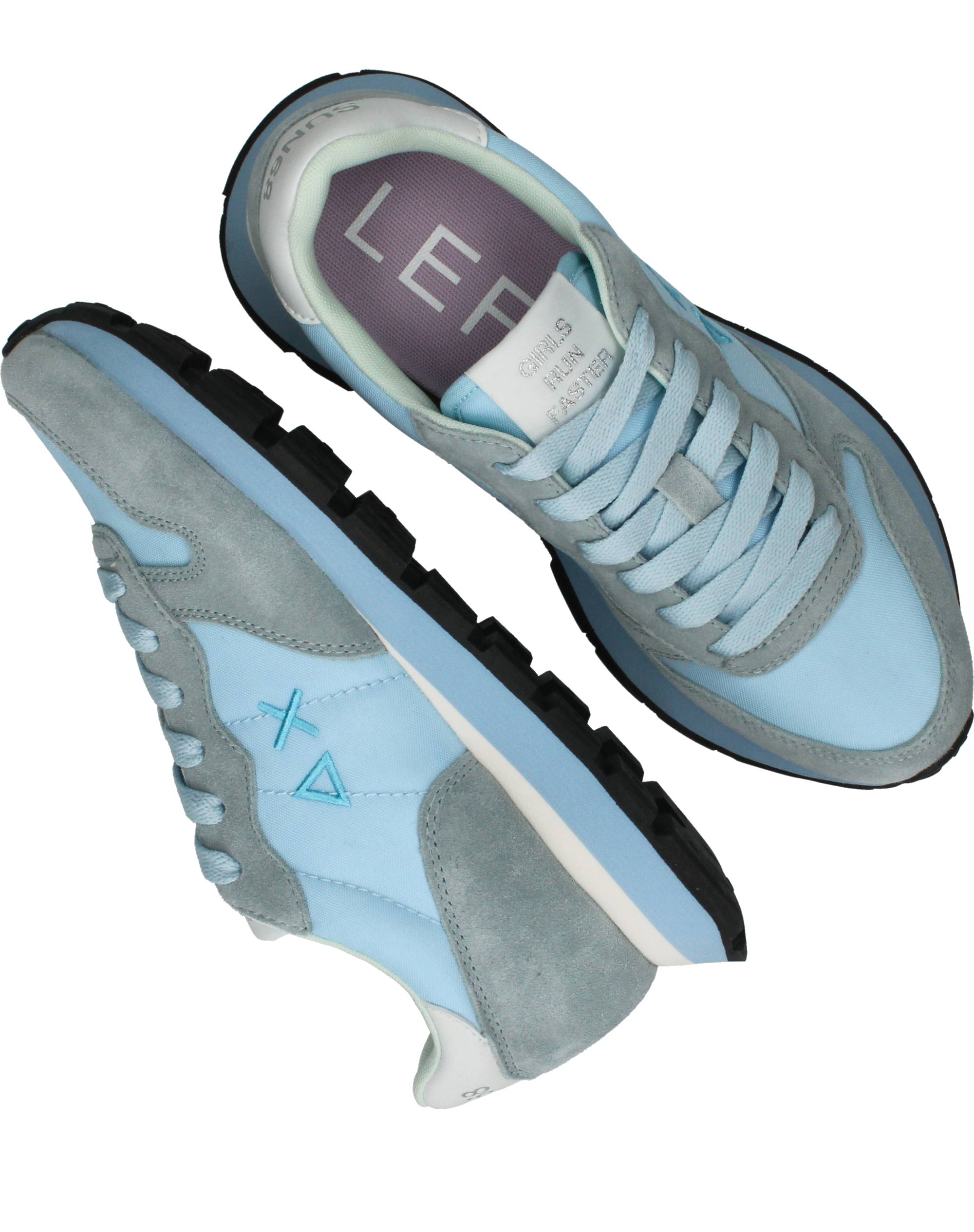 Sun 68 Ally Solid Nylon Sneakers Dames Blauw, sneaker voor dames – foto 4