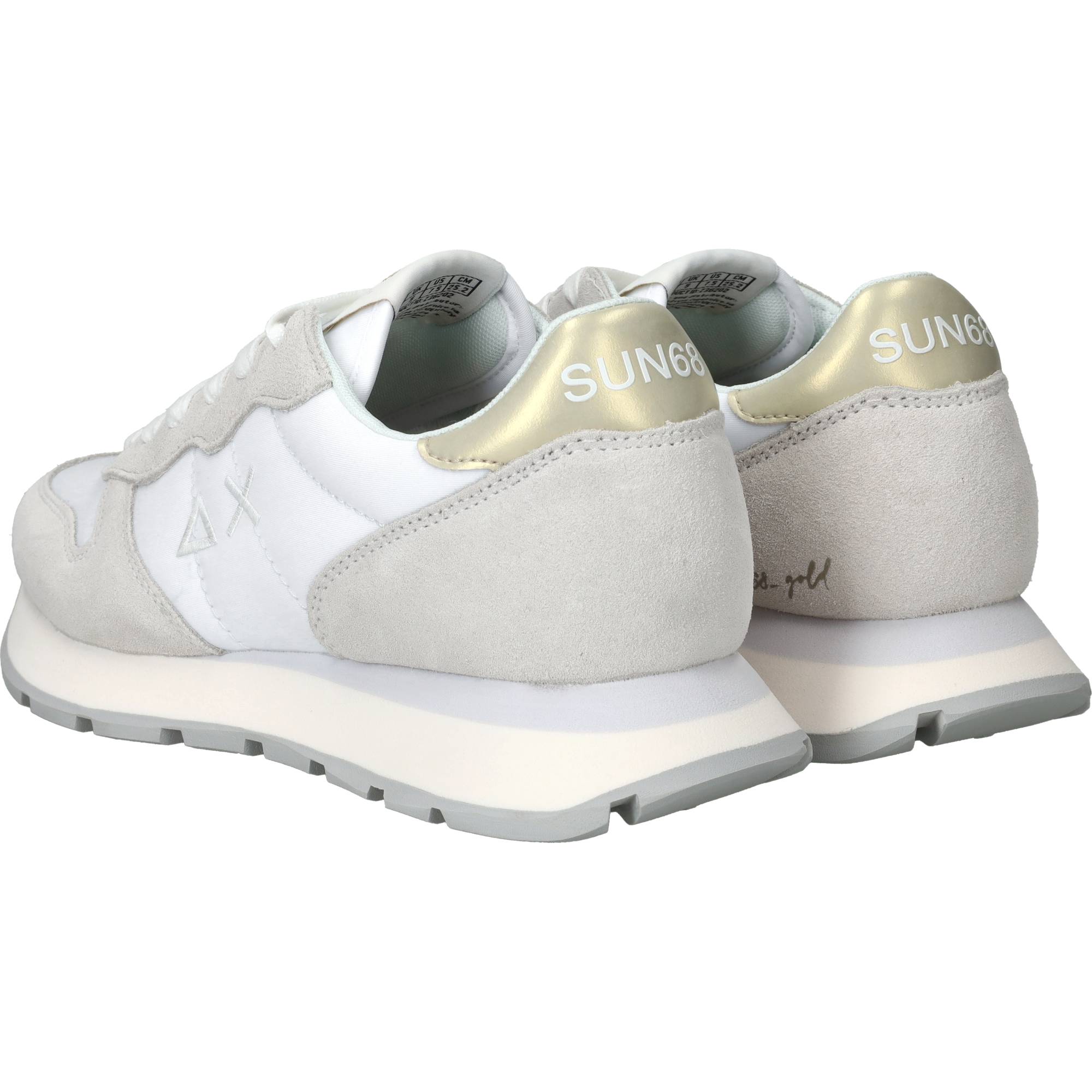 Sun 68 Ally Gold Silver Sneakers Dames Wit, sneaker voor dames – foto 3