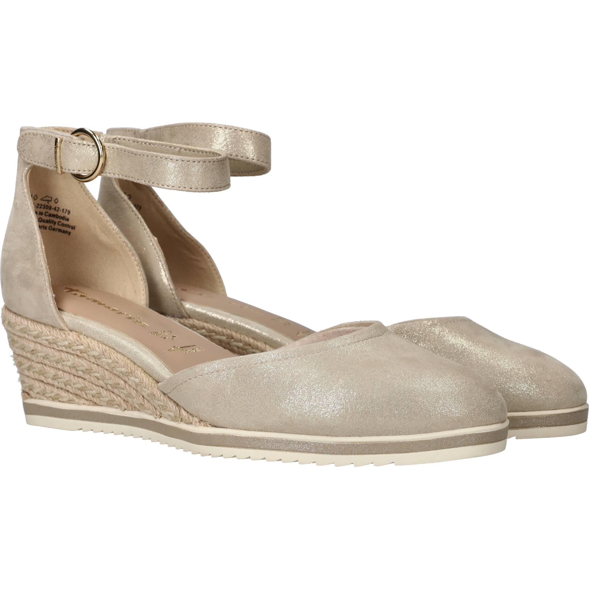 Tamaris Espadrilles Dames Goud, espadrille voor dames – foto 2