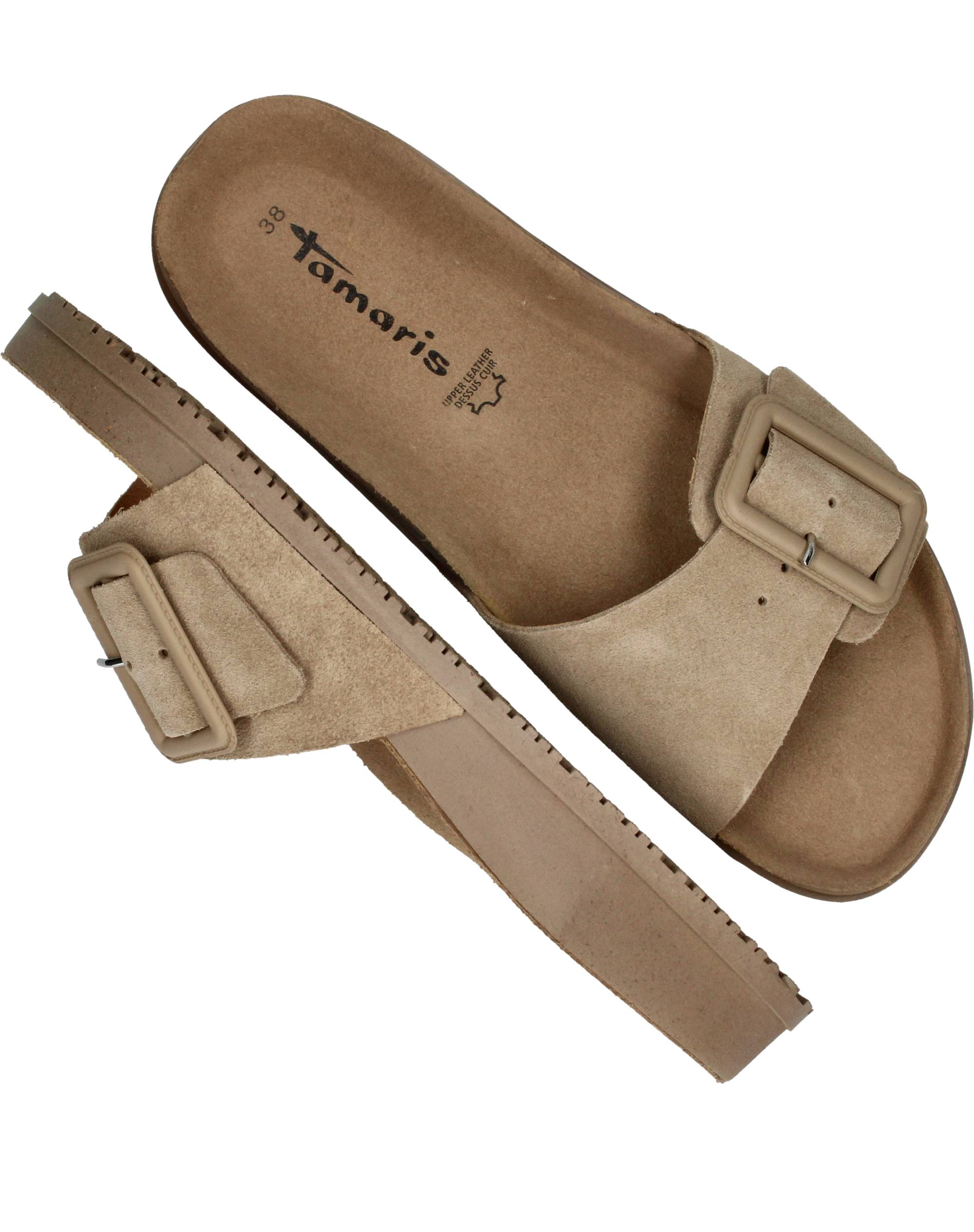 Tamaris Slippers Dames Taupe, slipper voor dames – foto 4