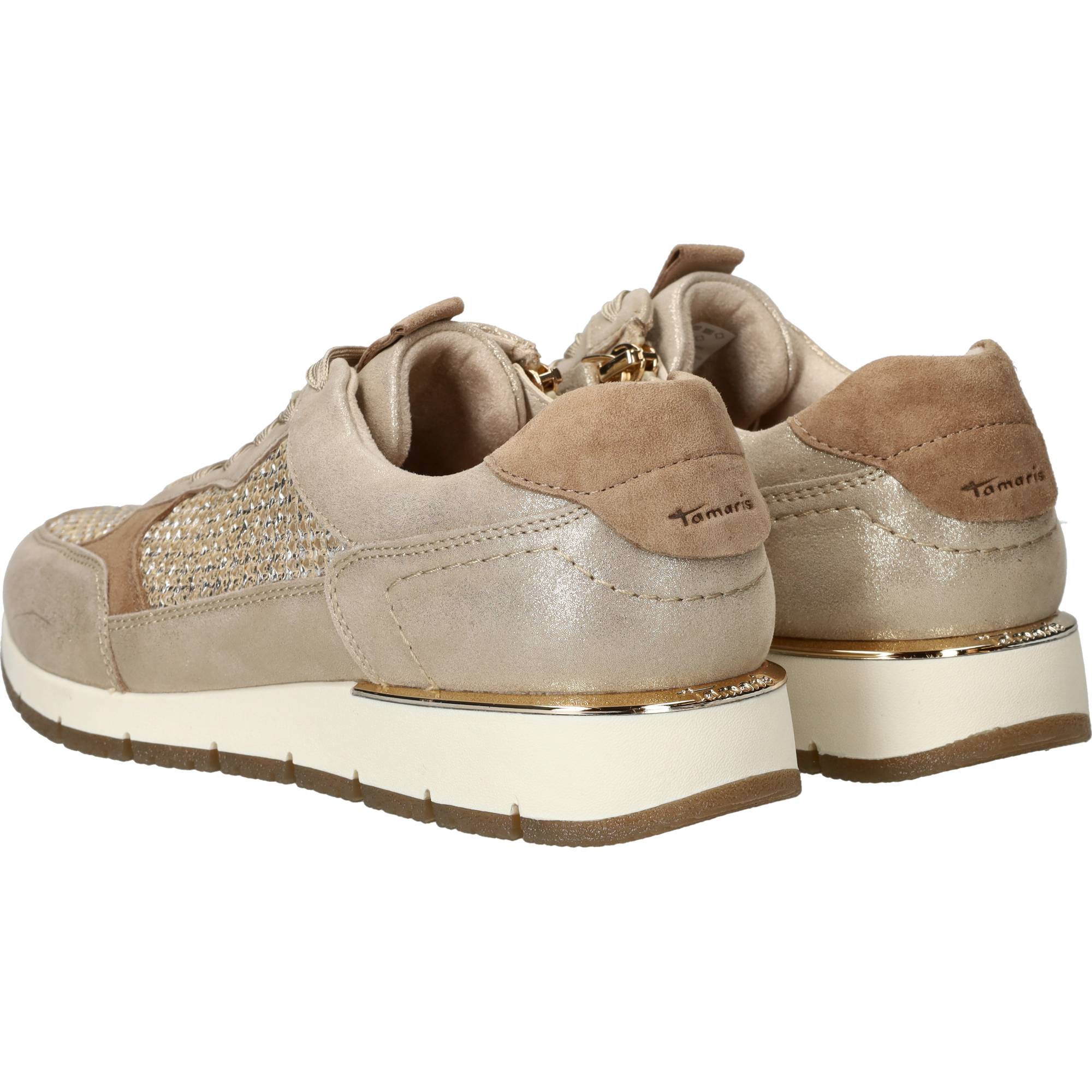 Tamaris Sneakers Dames Goud, sneaker voor dames – foto 3