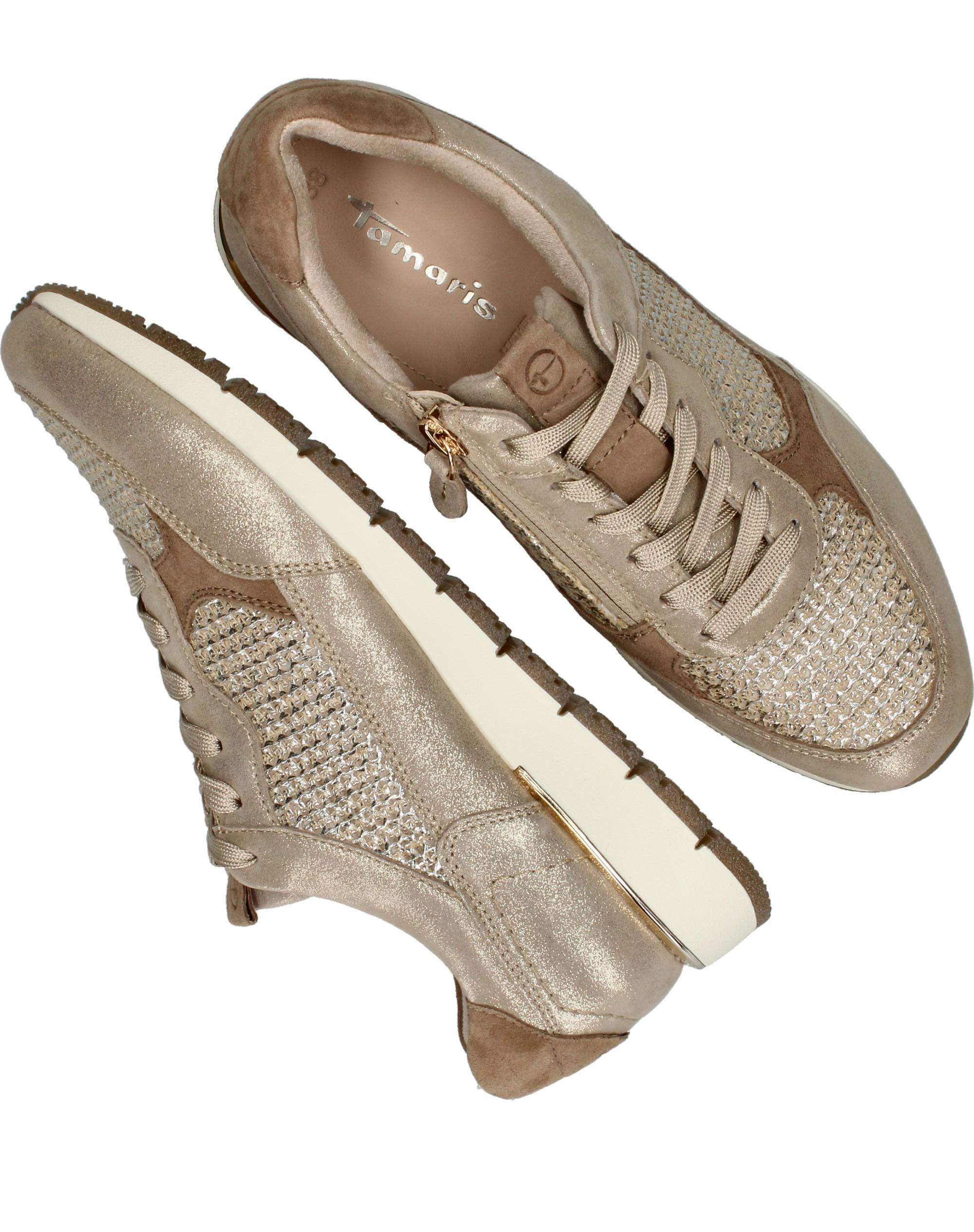 Tamaris Sneakers Dames Goud, sneaker voor dames – foto 4