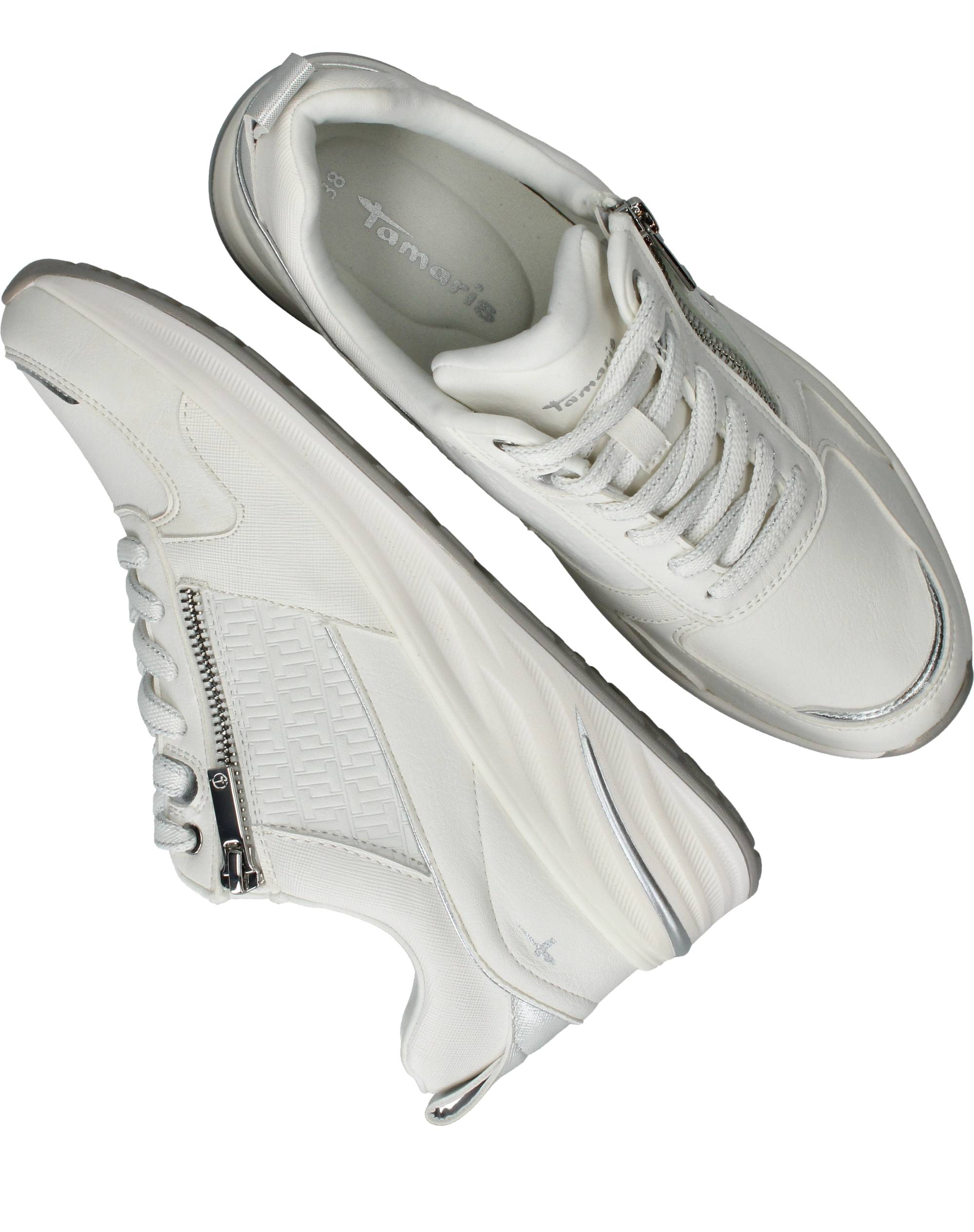 Tamaris Sneakers Dames Wit, sneaker voor dames – foto 8