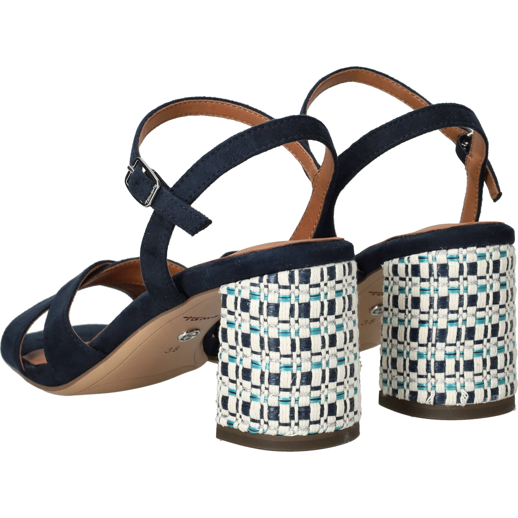 Tamaris Sandalettes Dames Blauw, sandalet voor dames – foto 3