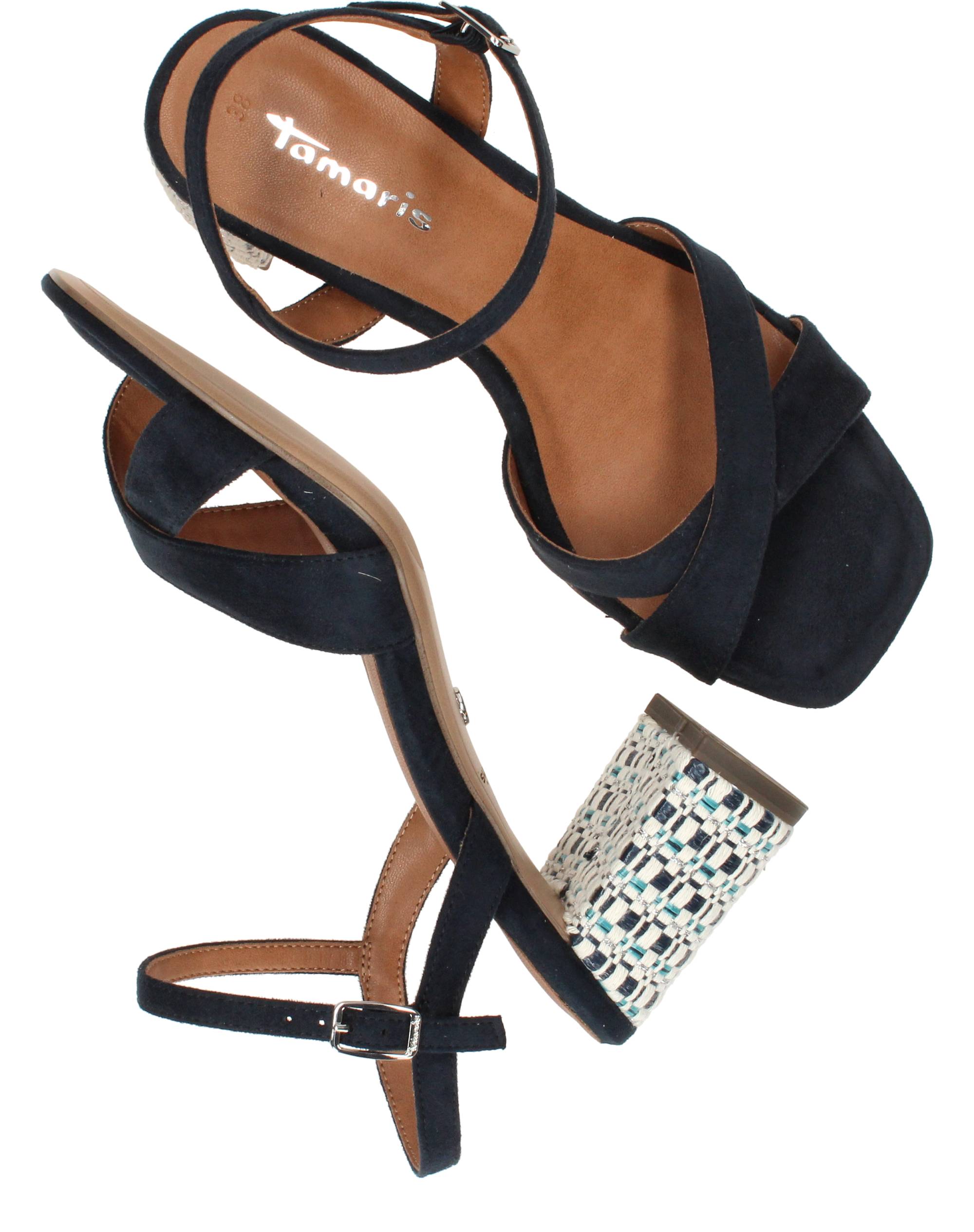 Tamaris Sandalettes Dames Blauw, sandalet voor dames – foto 4