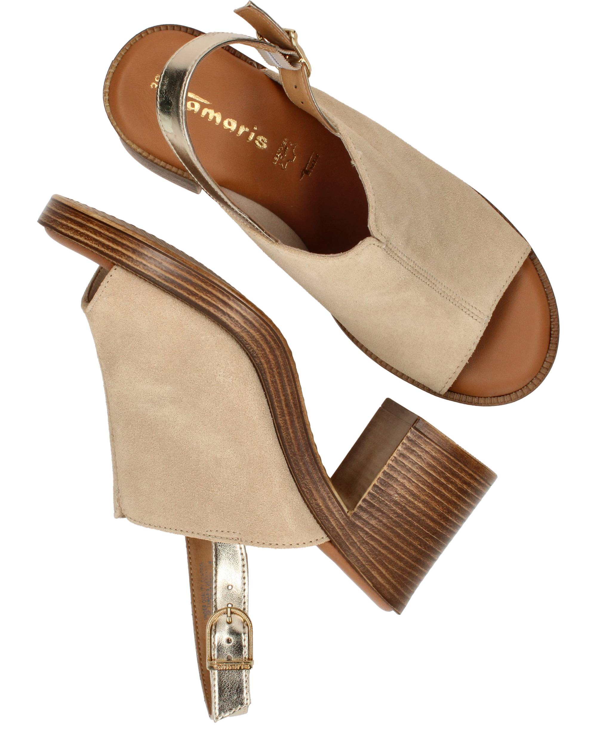 Tamaris Sandalen Dames Beige, sandaal voor dames – foto 4
