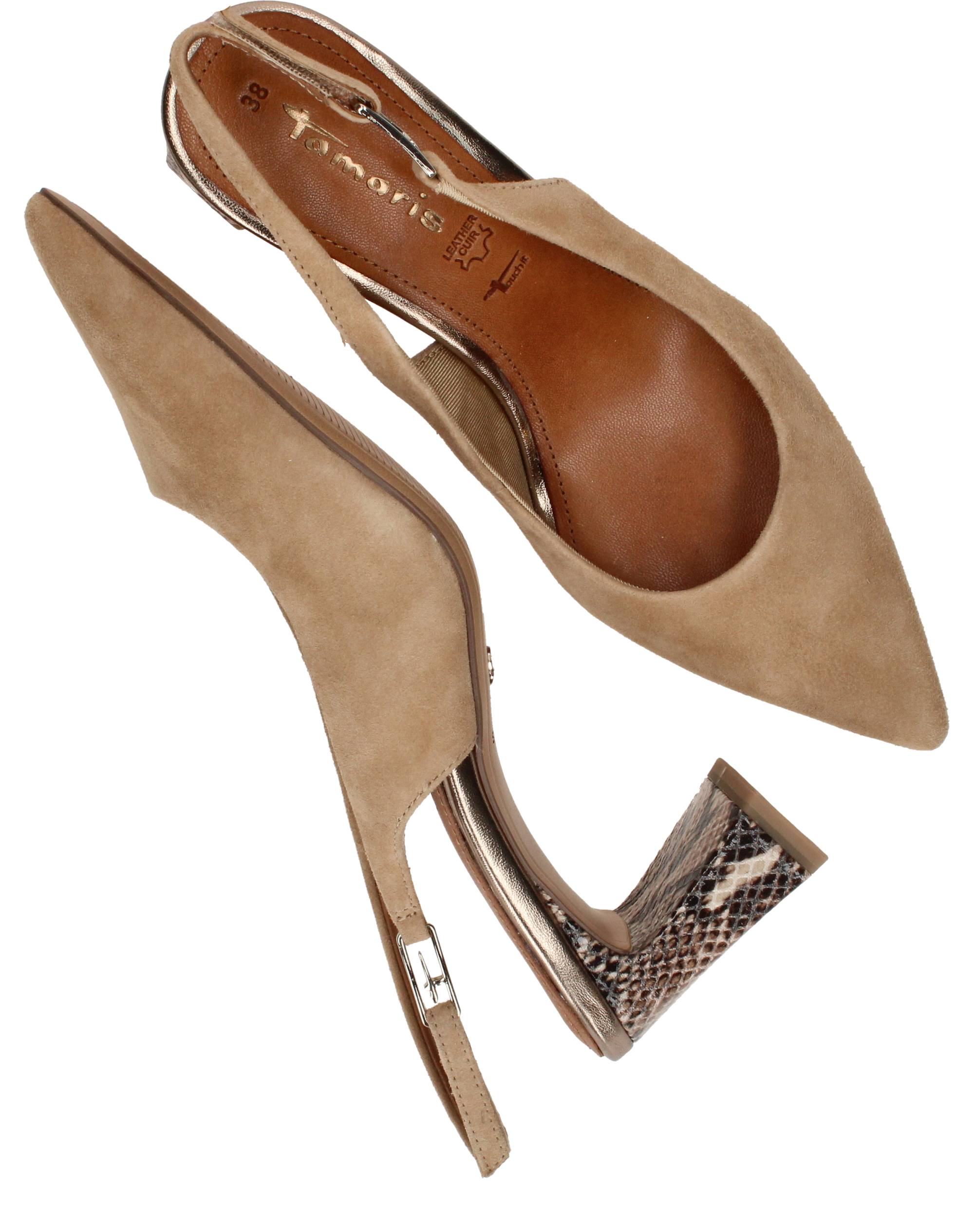 Tamaris Slingbacks Dames Beige, slingback voor dames – foto 8