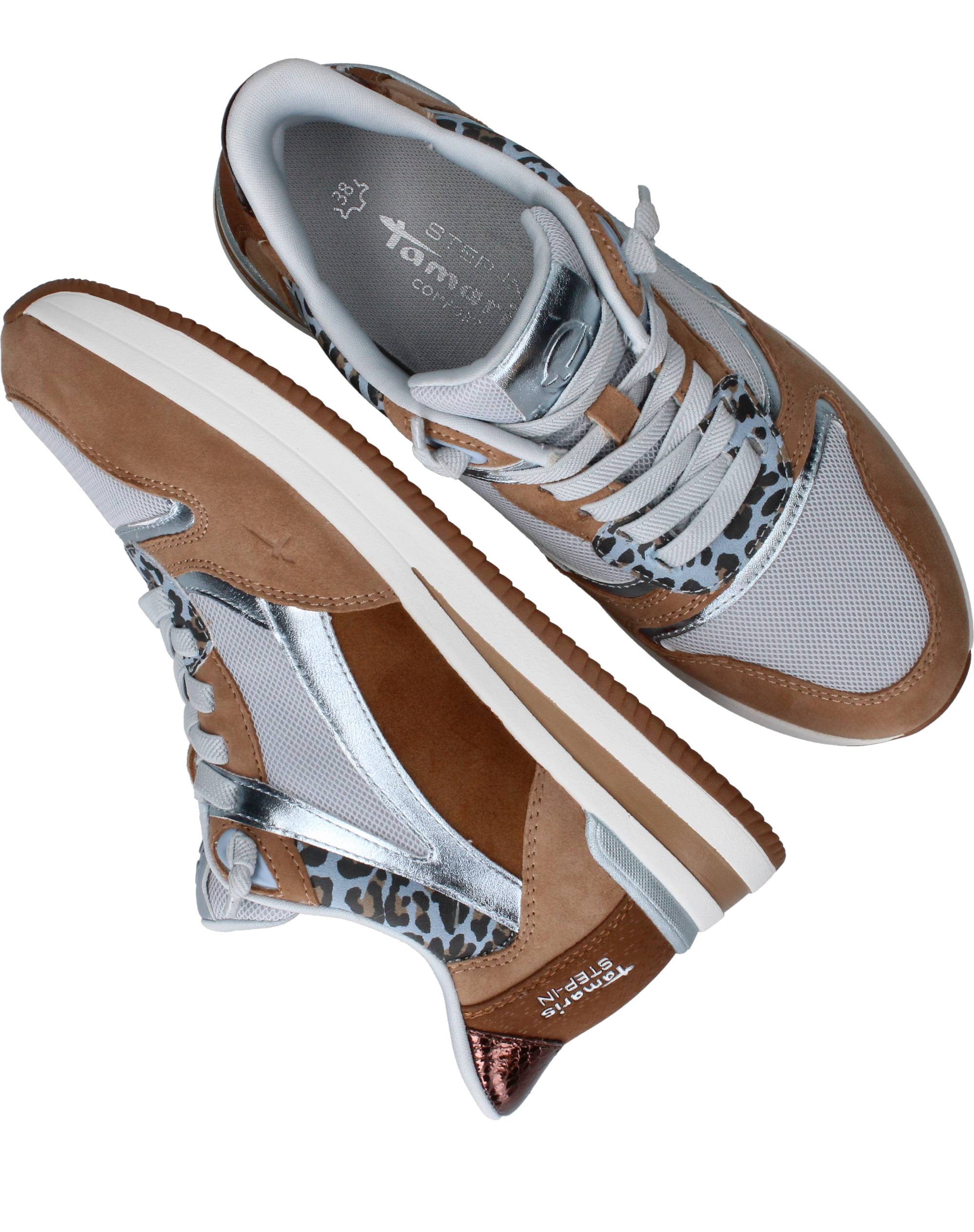 Tamaris Sneakers Dames Cognac, sneaker voor dames – foto 4