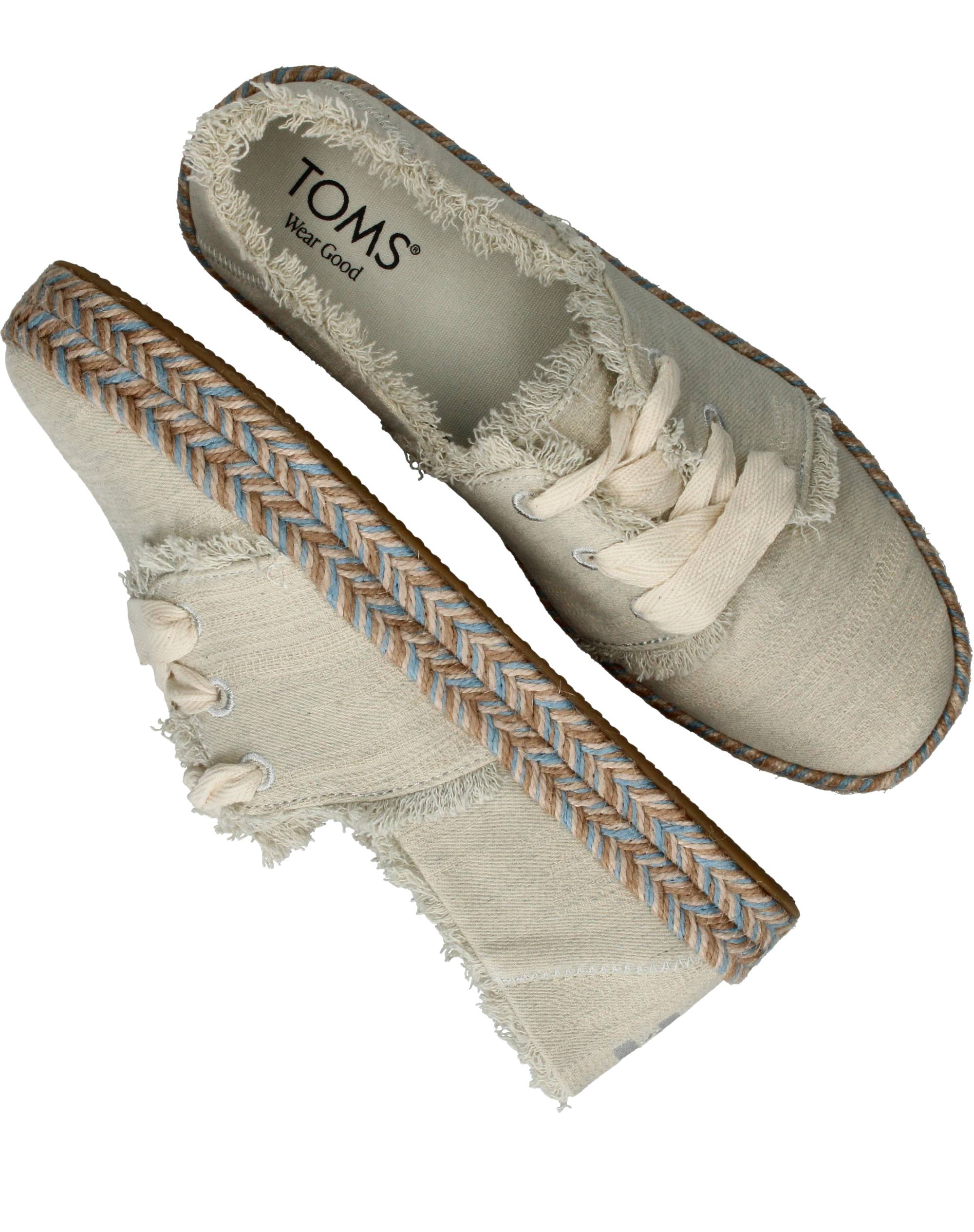 Toms Carolina Lace Up Instappers Dames Beige, instapper voor dames – foto 4