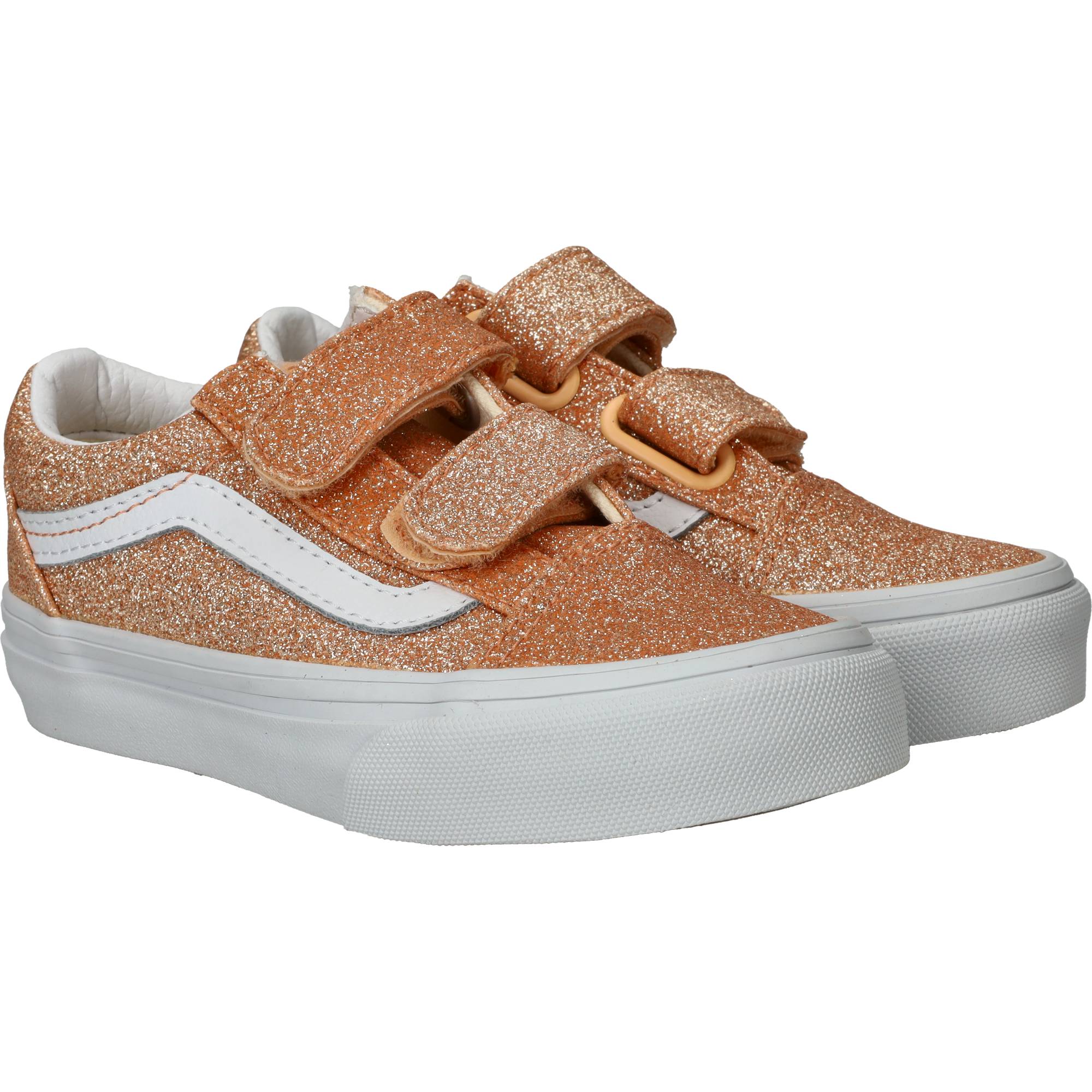 Vans Old Skool V Glitter Sneakers Meisjes Roze, sneaker voor meisjes – foto 2