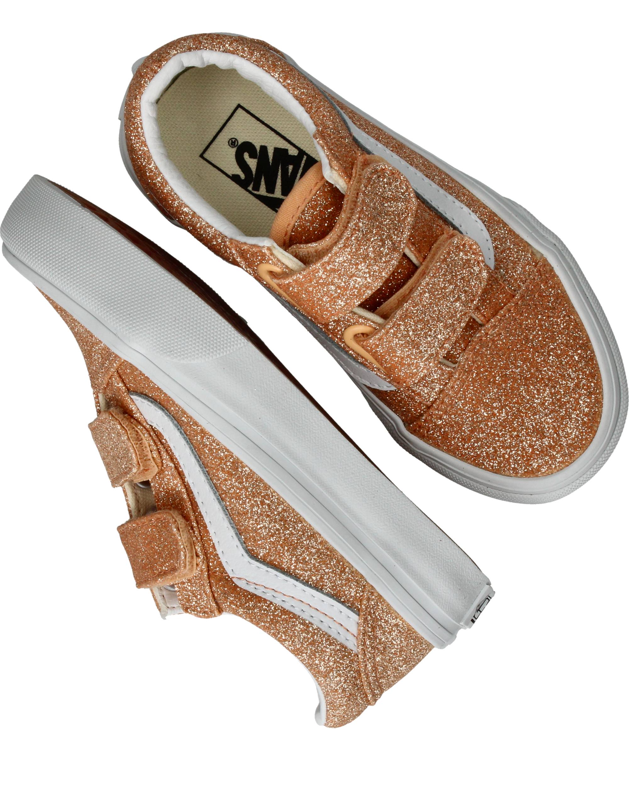 Vans Old Skool V Glitter Sneakers Meisjes Roze, sneaker voor meisjes – foto 4