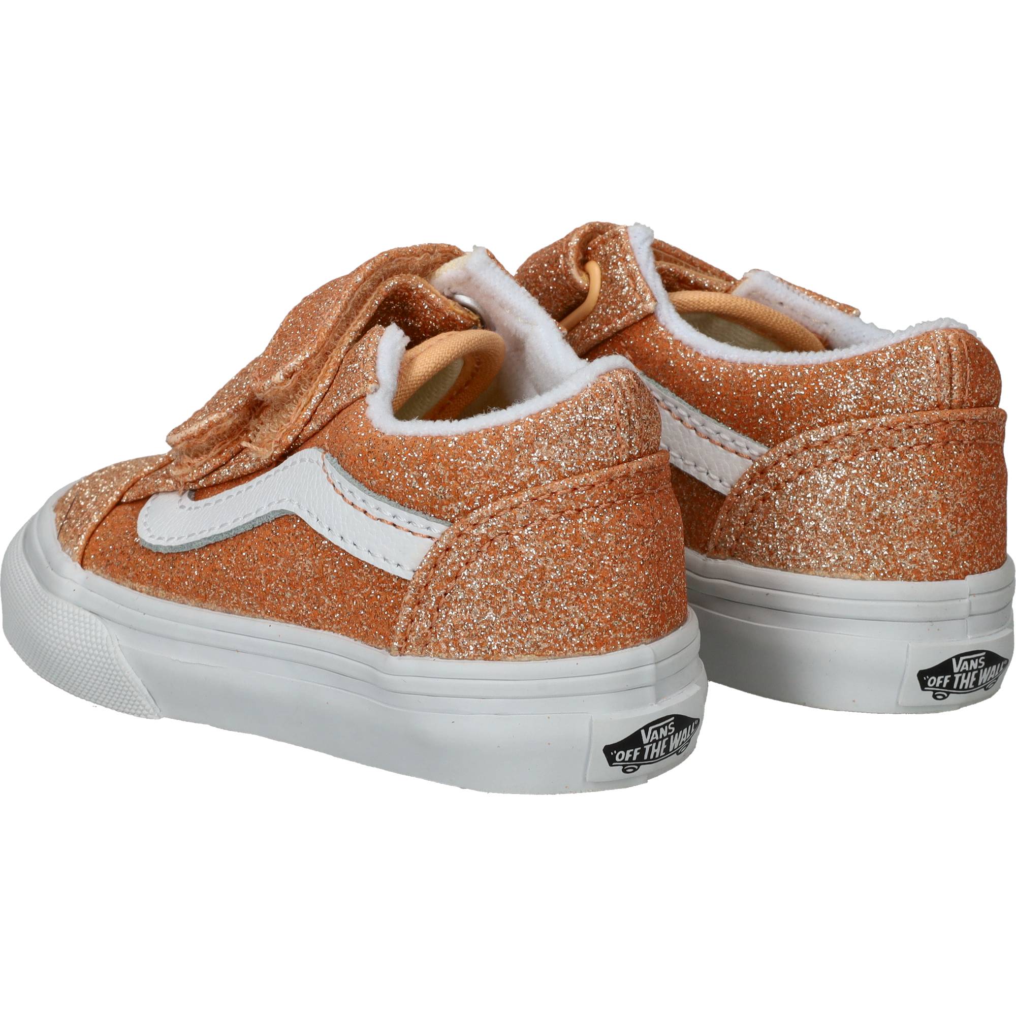 Vans Old Skool V Glitter Sneakers Meisjes Roze, sneaker voor meisjes – foto 7