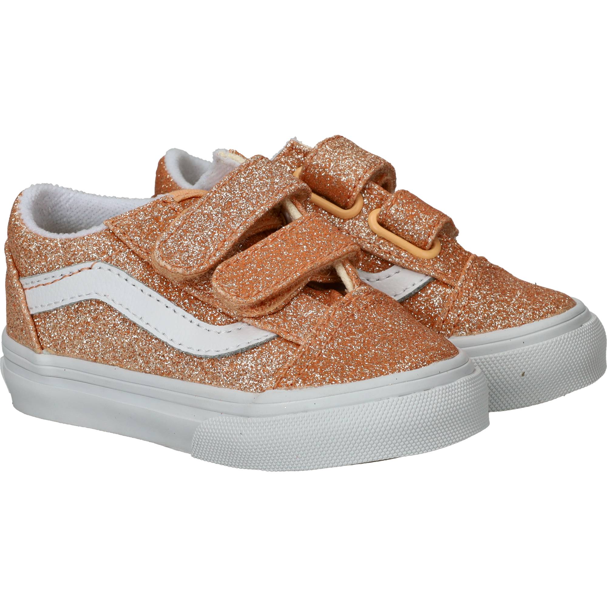 Vans Old Skool V Glitter Sneakers Meisjes Roze, sneaker voor meisjes – foto 6