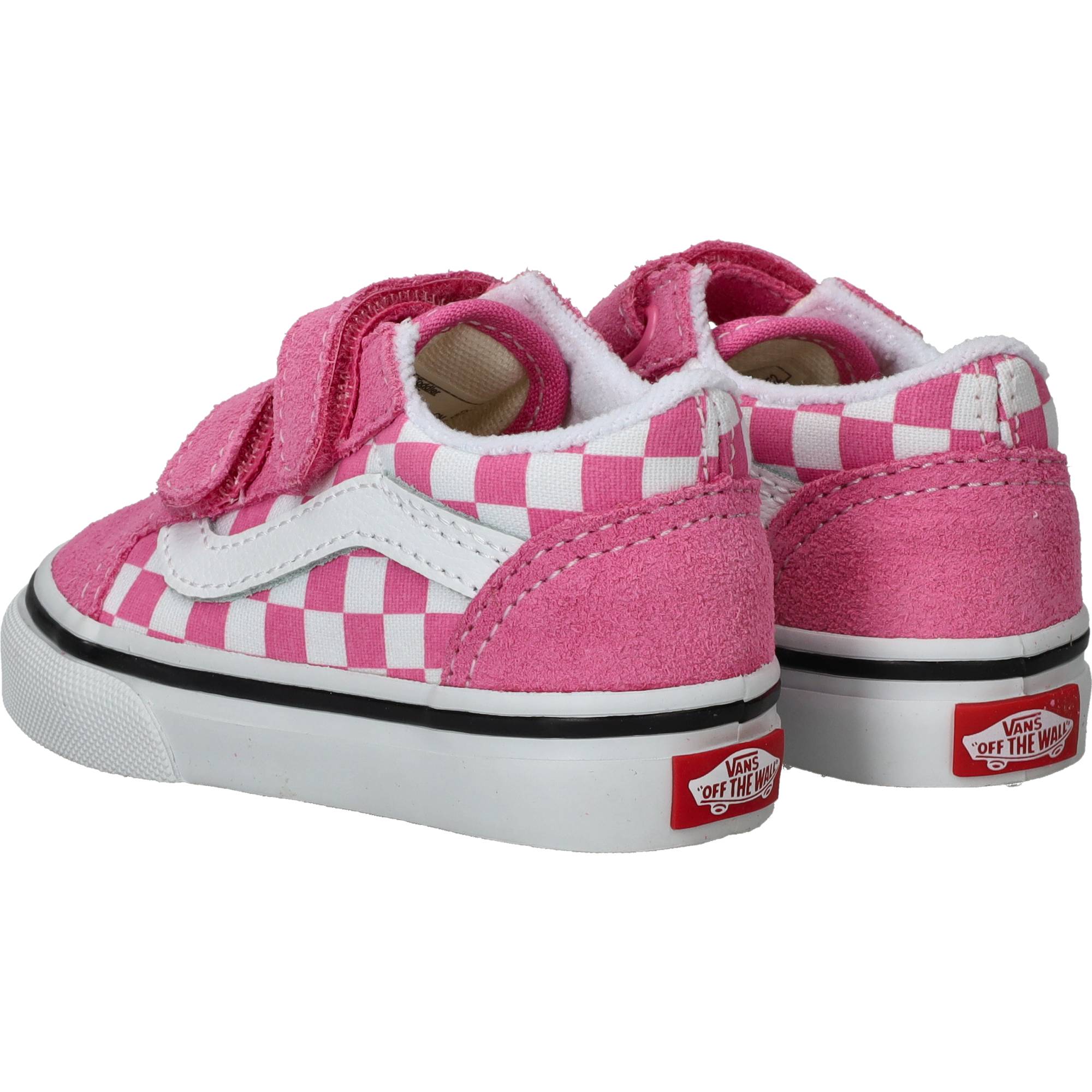 Vans Old Skool V Color Theory Checkerboard Sneakers Meisjes Roze, sneaker voor meisjes – foto 3