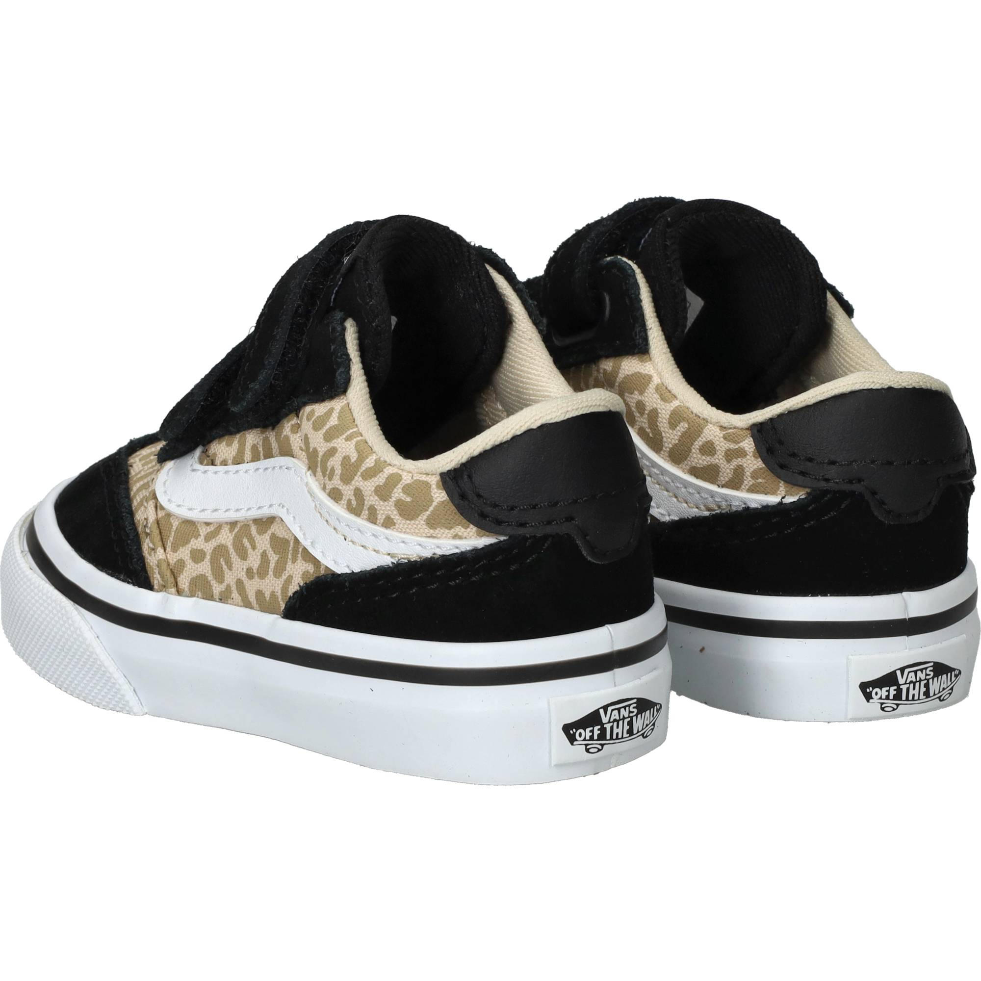 Vans Brooklyn LS V Leopard Sneakers Meisjes Zwart, sneaker voor meisjes – foto 3