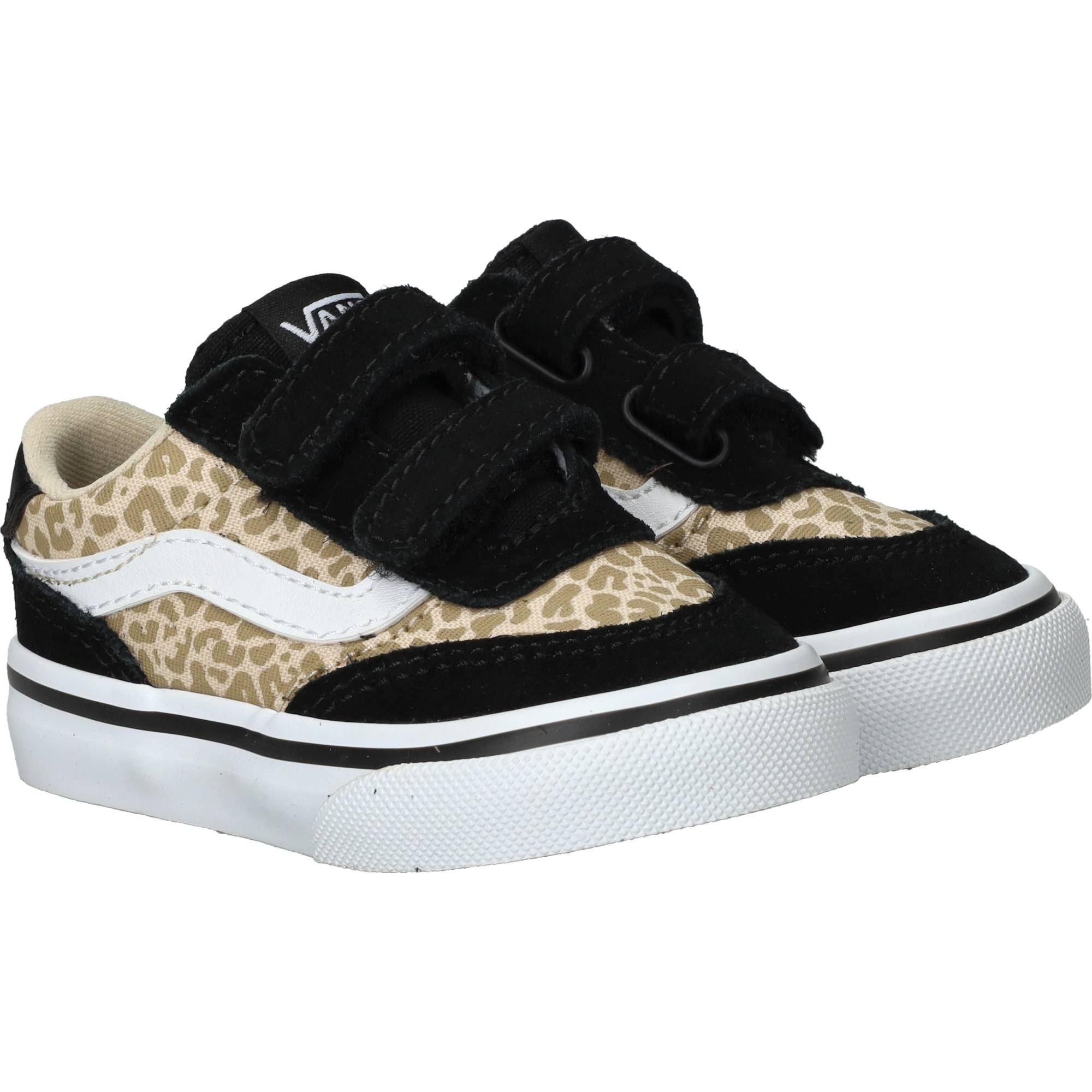 Vans Brooklyn LS V Leopard Sneakers Meisjes Zwart, sneaker voor meisjes – foto 2