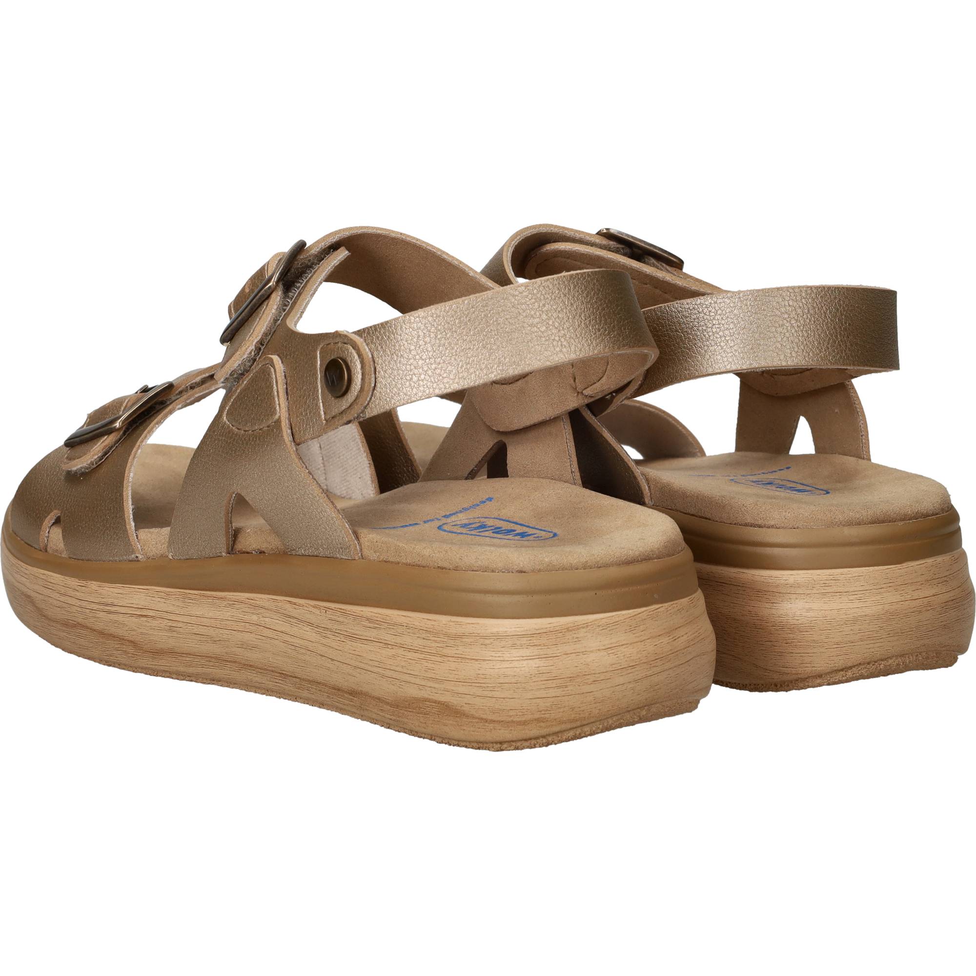 Wolky Sophia Terrassa Sandalen Dames Goud, sandaal voor dames – foto 3