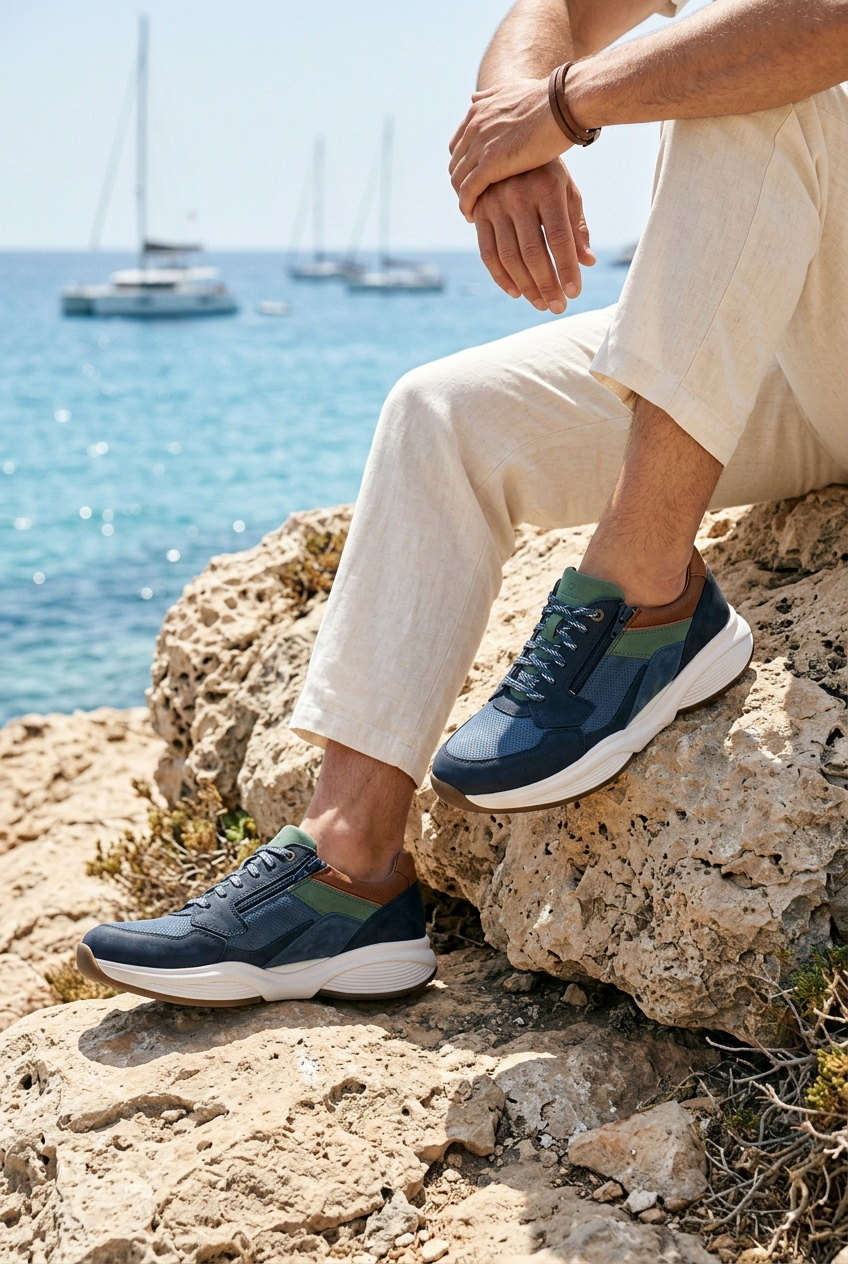 るー Xsensible SWX14 Stretchwalker Sneakers Blauw Heren | Durlinger.com