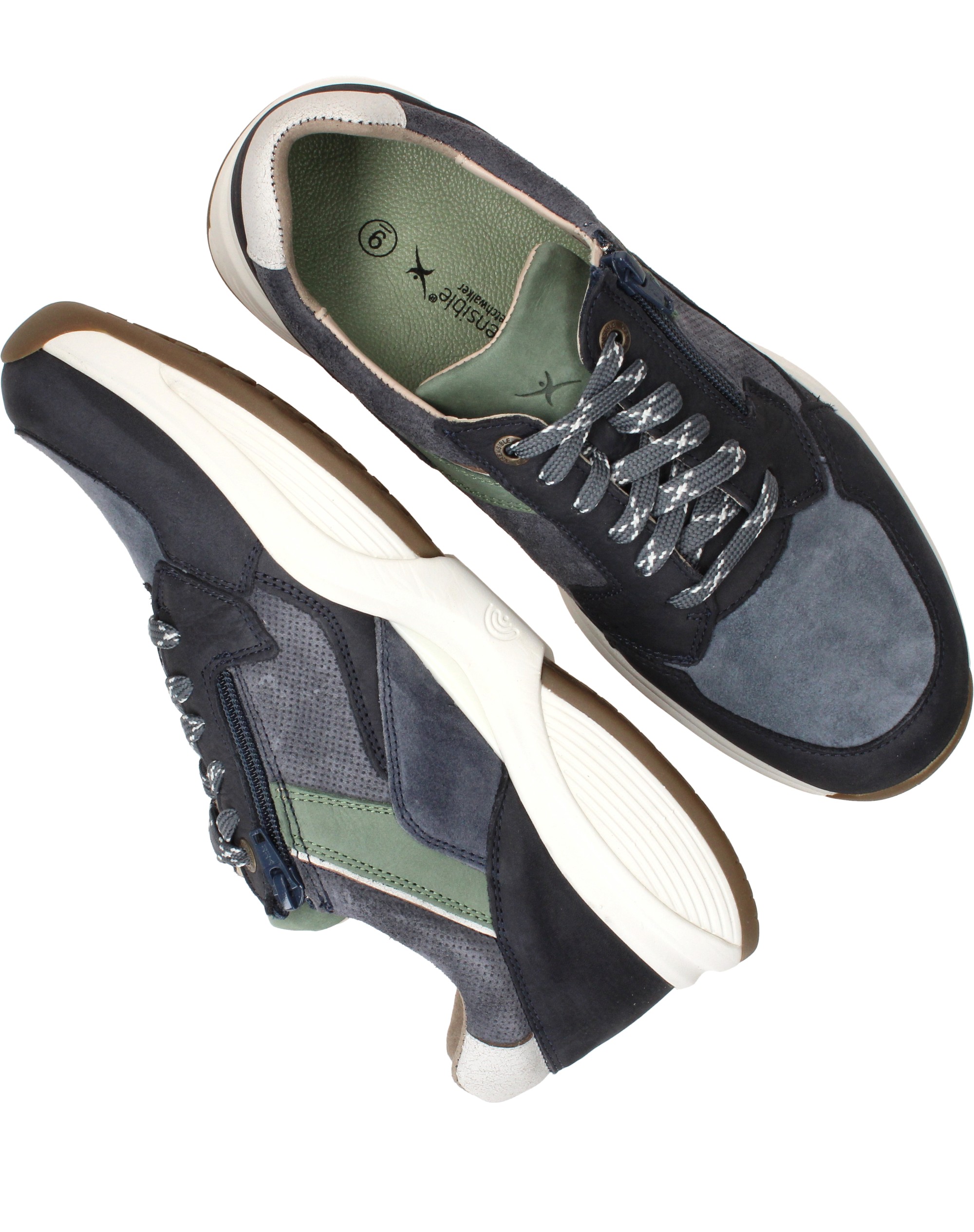 るー Xsensible SWX14 Stretchwalker Sneakers Blauw Heren | Durlinger.com
