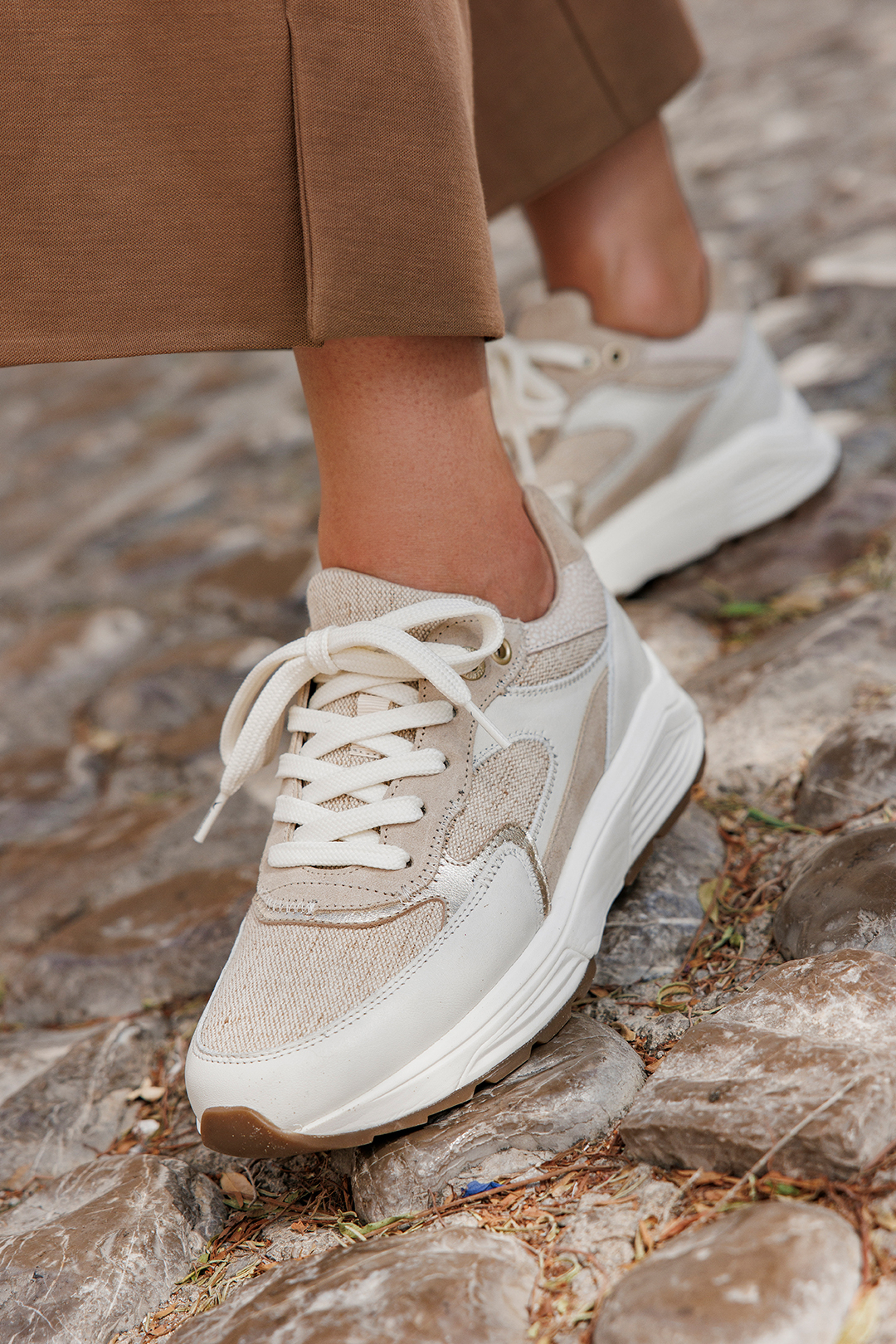Xsensible Ponte Vecchio Stretchwalker Sneakers Dames Beige, sneaker voor dames – foto 4